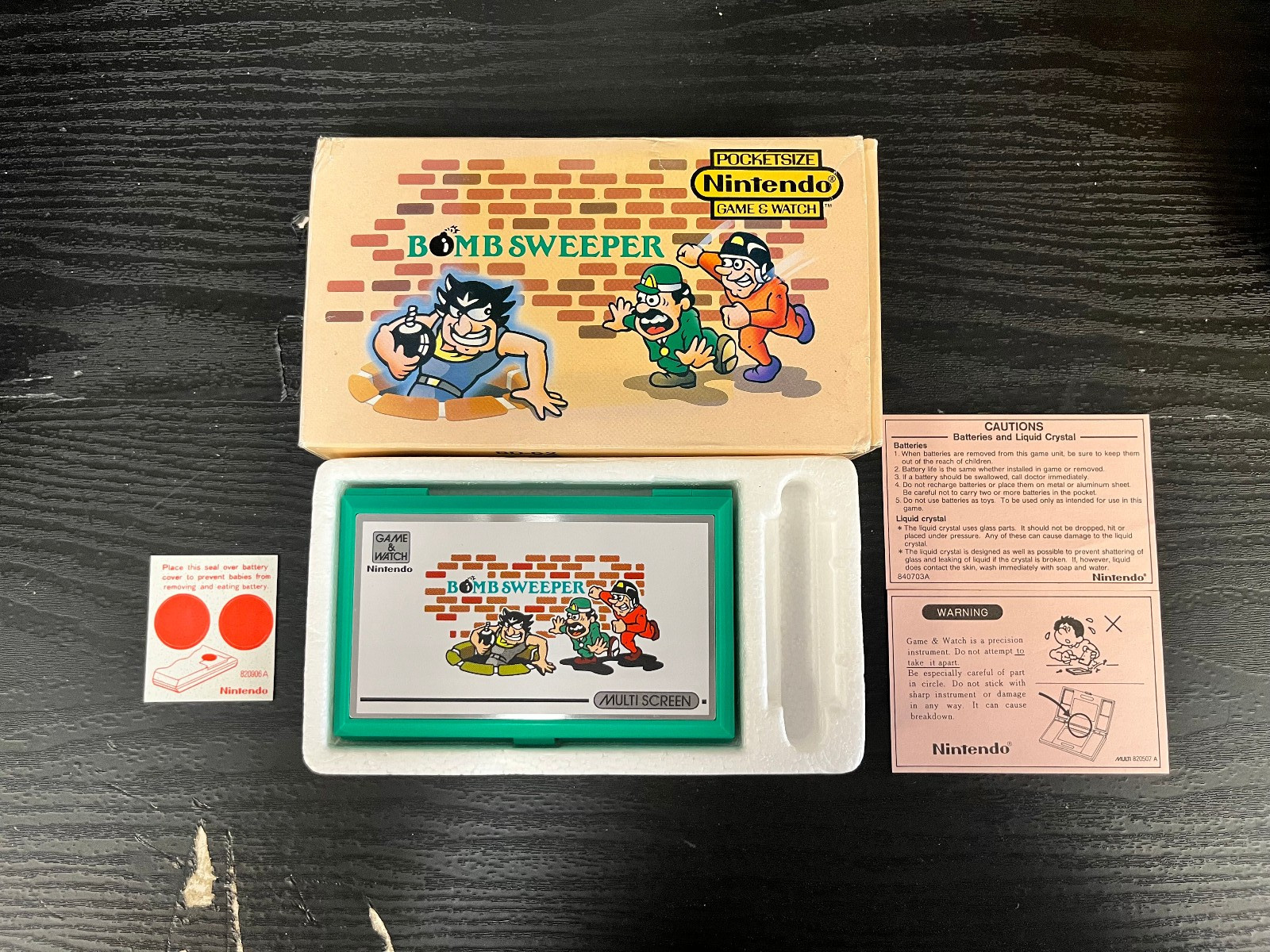 Nintendo Game & Watch BD-62 Bomb Sweeper Handheld Multi Screen Complete CIB