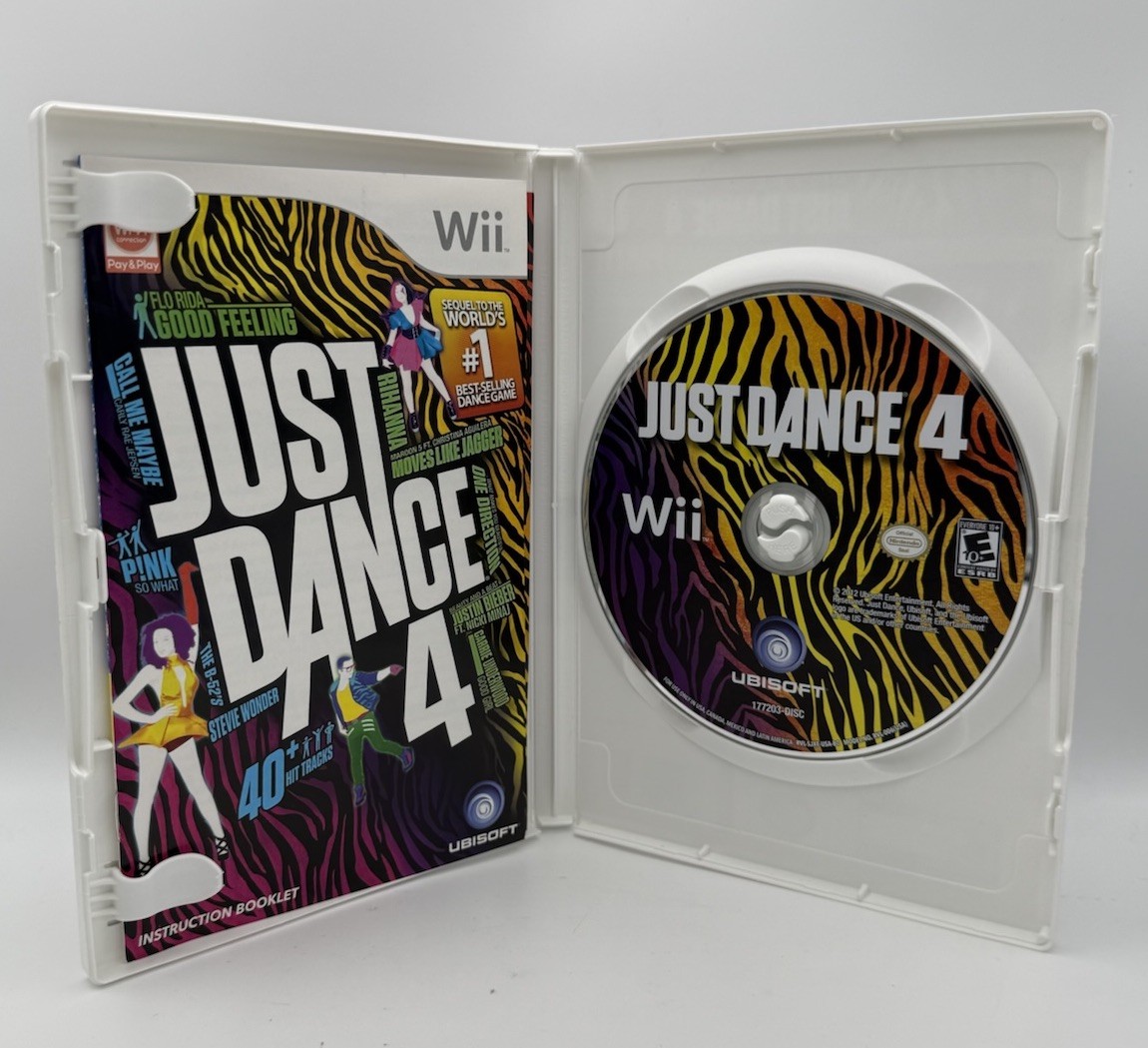 2012 Nintendo Wii Just Dance 4 Video Game CIB Unisoft Box Manuel Disc TESTED