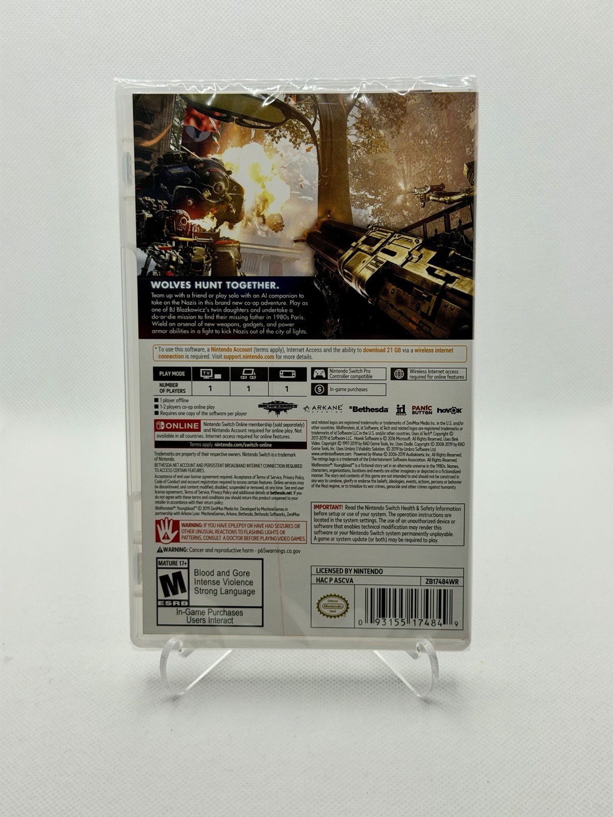 Wolfenstein: Youngblood – Nintendo Switch – New/Sealed – Ships Fast!