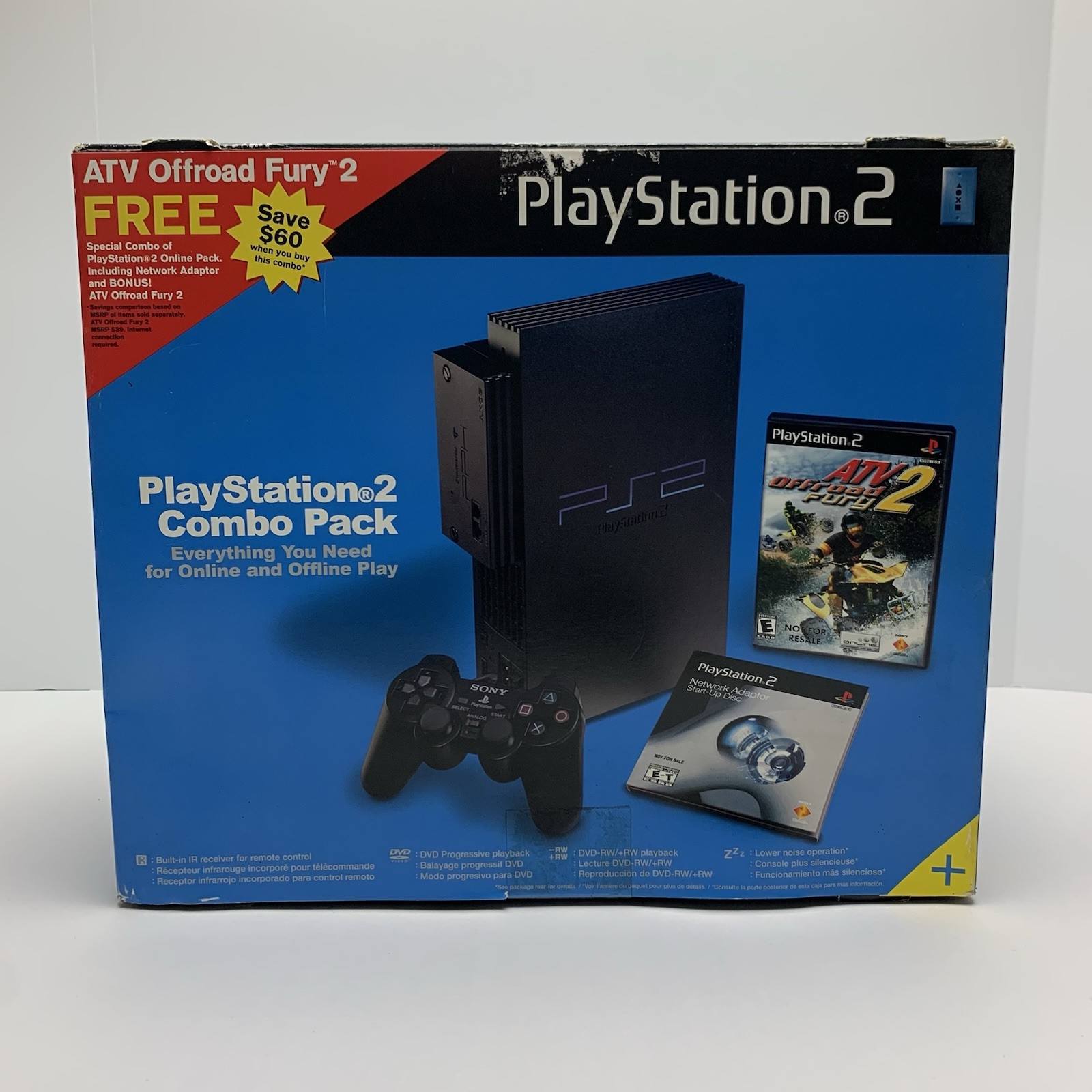 Sony Playstation 2 Online Combo Pack PS2 Console Box Only Empty [No System]