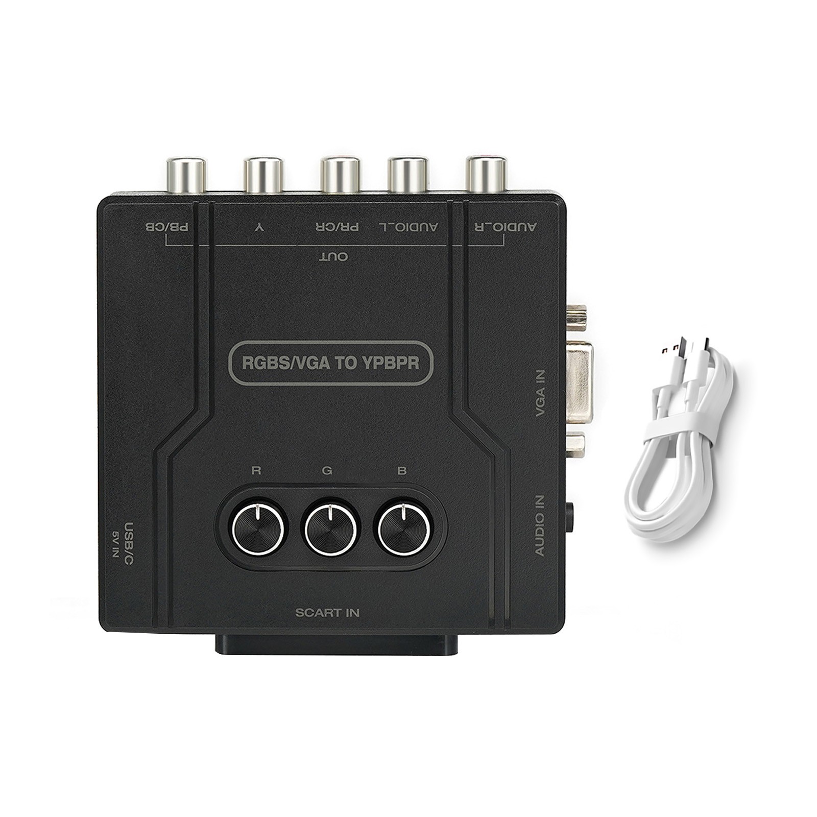 RGBS VGA to YPBPR Converter SCART to YPBPR For 480i 480p 576i 576p 720p 1080i A