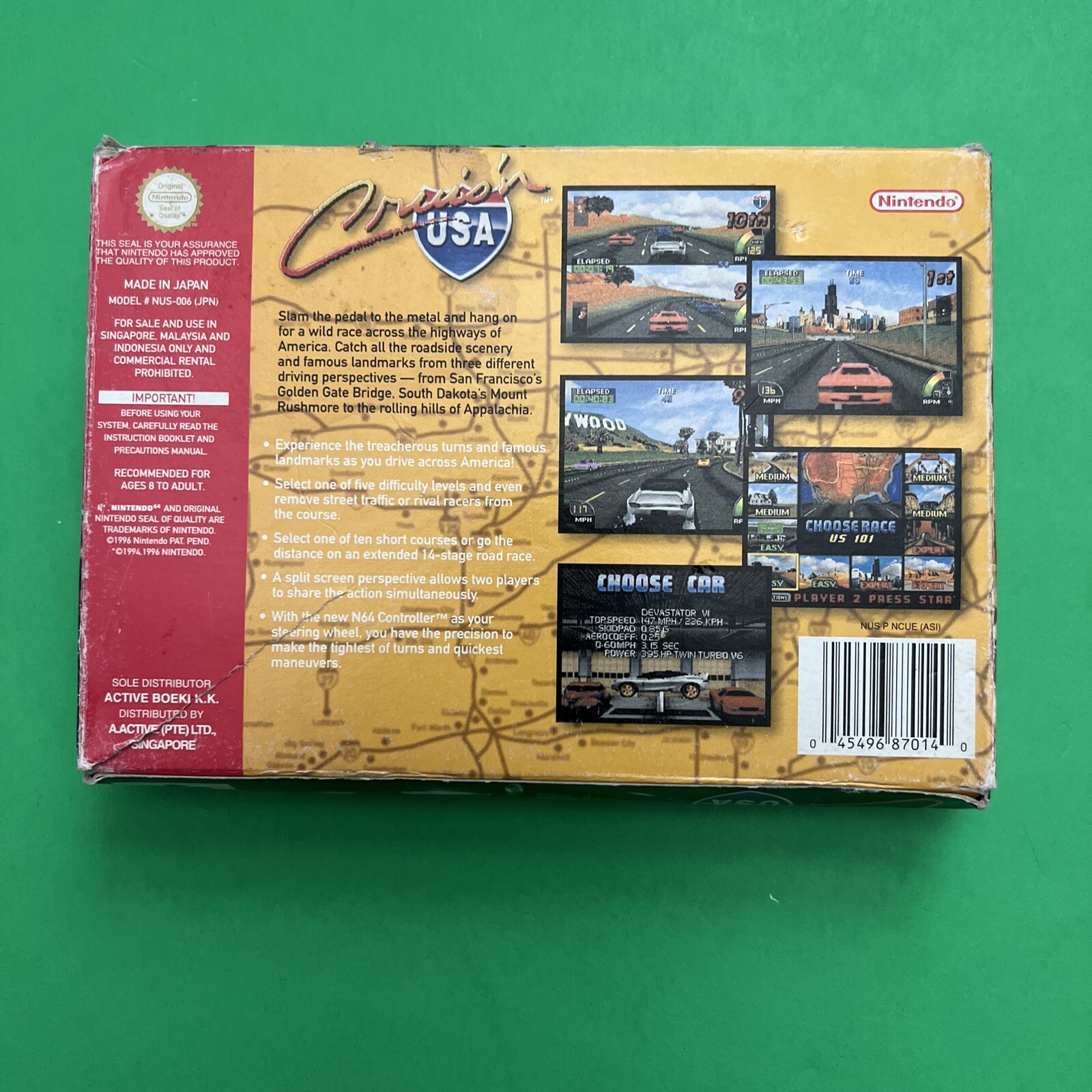 Cruis’n USA Nintendo 64 Singapore malaysia indonesia Version / Variant