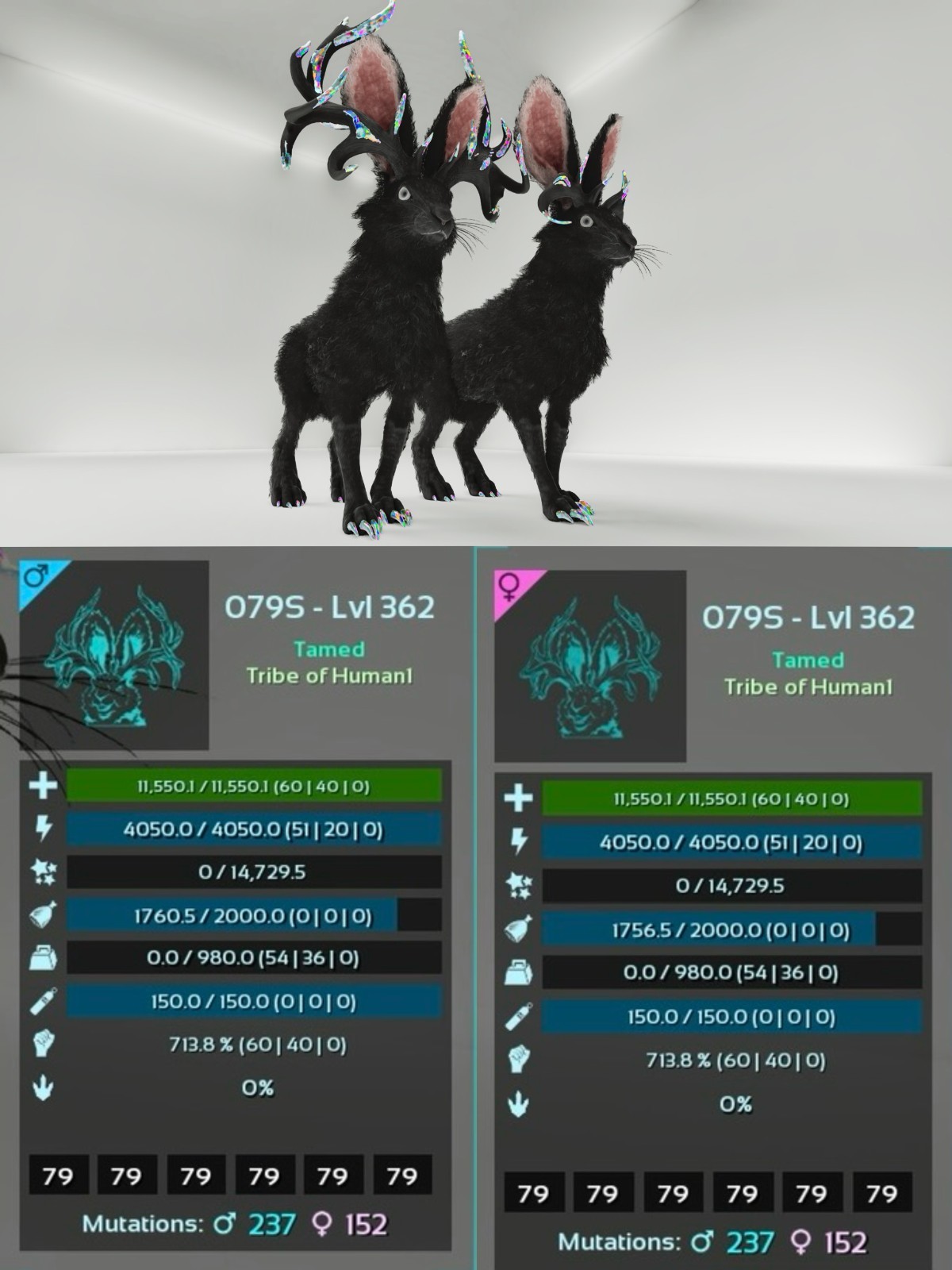 Level 362 Burrowbuck Pair ARK🦕 Survival Ascended ASA PVE PC/XBOX/PS