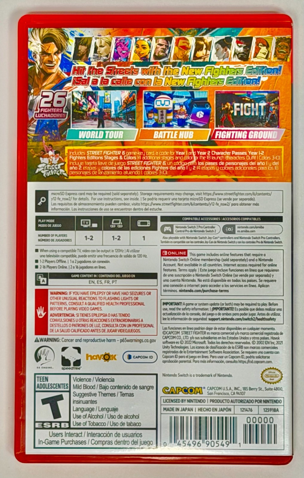 Street Fighter 6: Years 1-2 Fighters Edition (Nintendo Switch 2) New Open Box