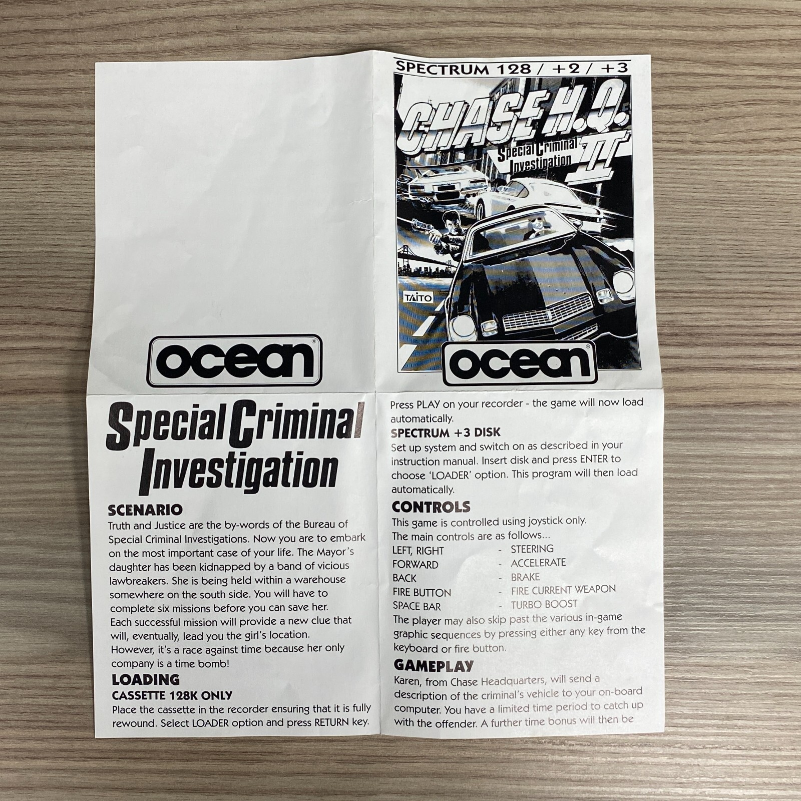 UNTESTED CHASE H.Q. II SINCLAIR ZX SPECTRUM +3 FLOPPY DISC GAME OCEAN 1990