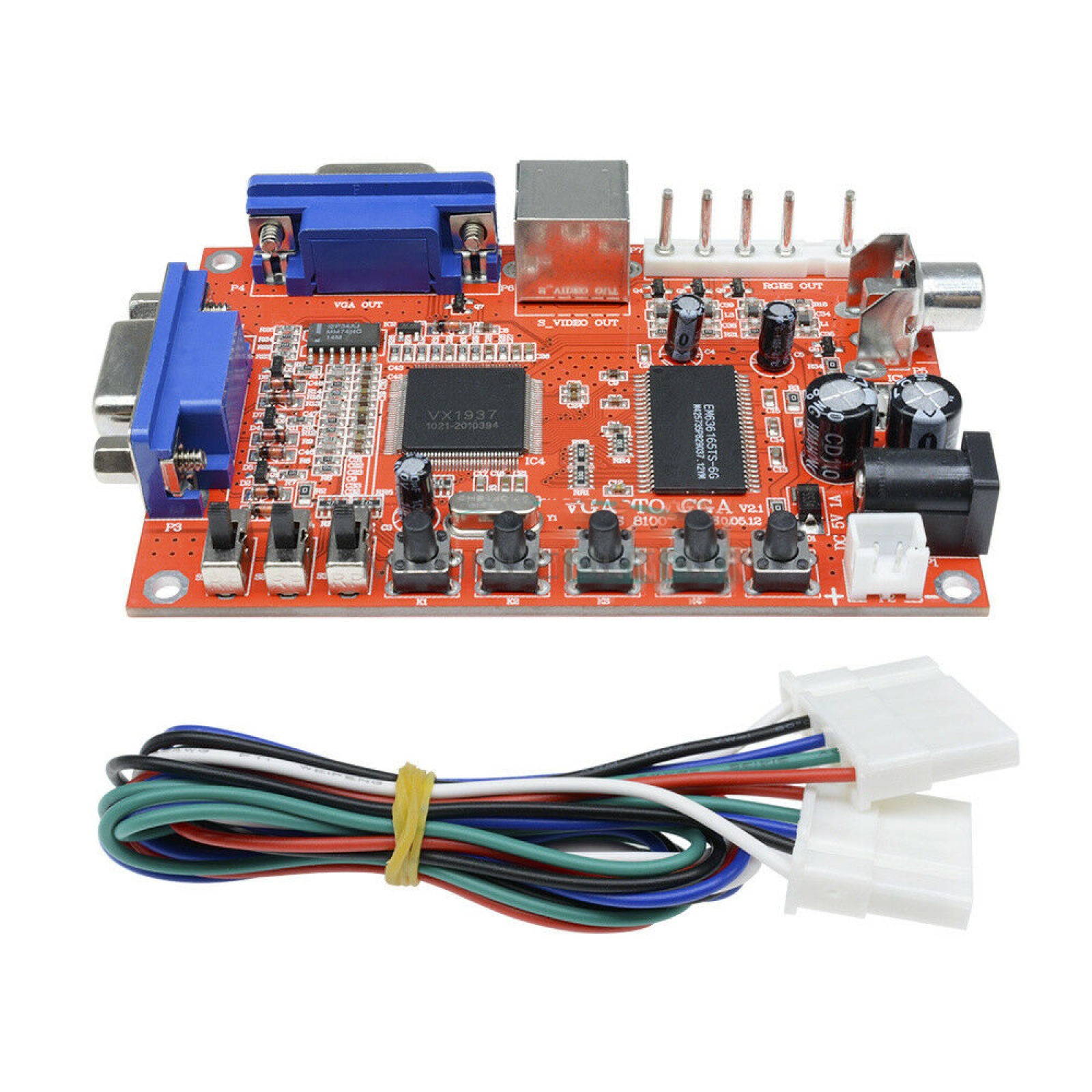 DC 5V/2A Arcade Game VGA to CGA RGBS/CVBS/S-VIDEO Video Converter Board GBS-8100