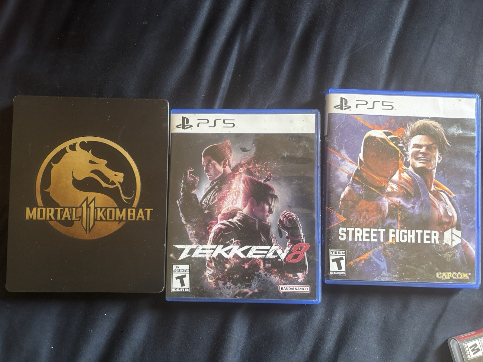 Mk11(ps4) + Street fighter 6 (ps5)+ Tekken 8 (ps5)