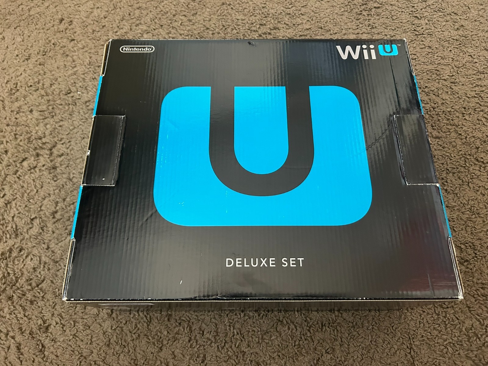 Nintendo Wii U 32GB Console Deluxe Set Black Complete with Box System Nice Clean