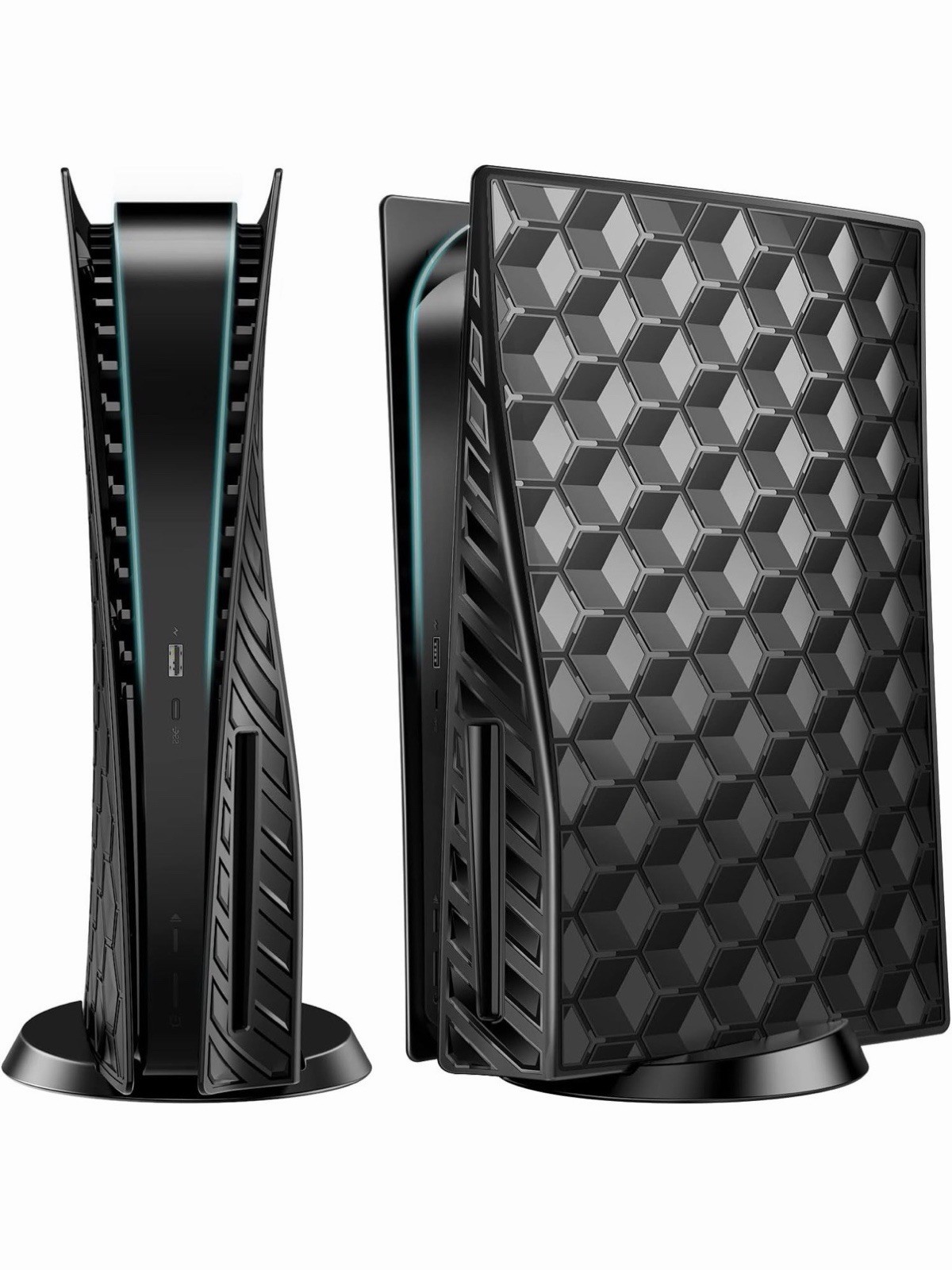 PS5 Disc Edition Black Faceplate Cover Shell Hard Case Anti Scratch Dustproof