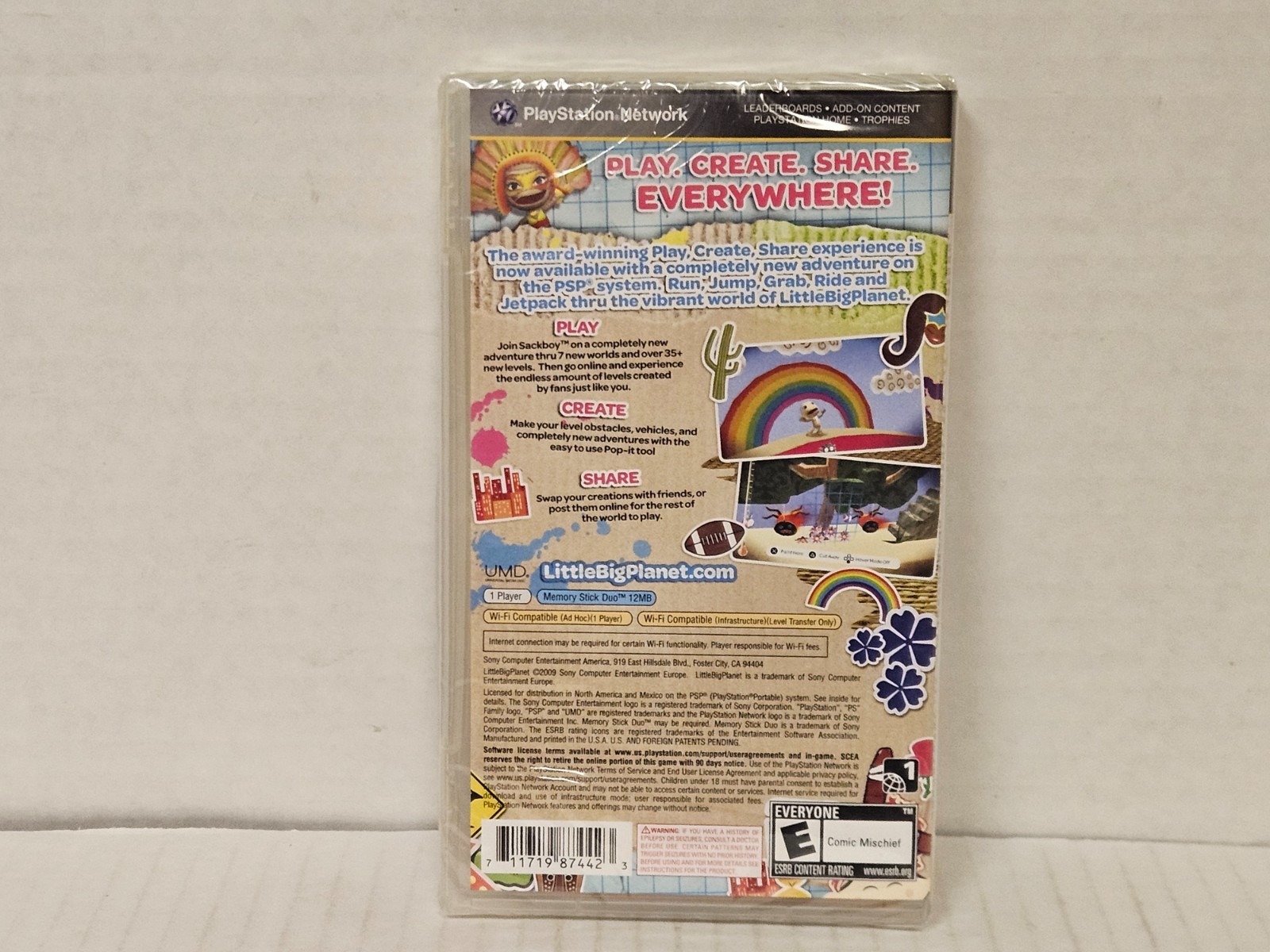 NEW PSP LittleBigPlanet (Sony PlayStation Portable, 2009) Black Label Sealed