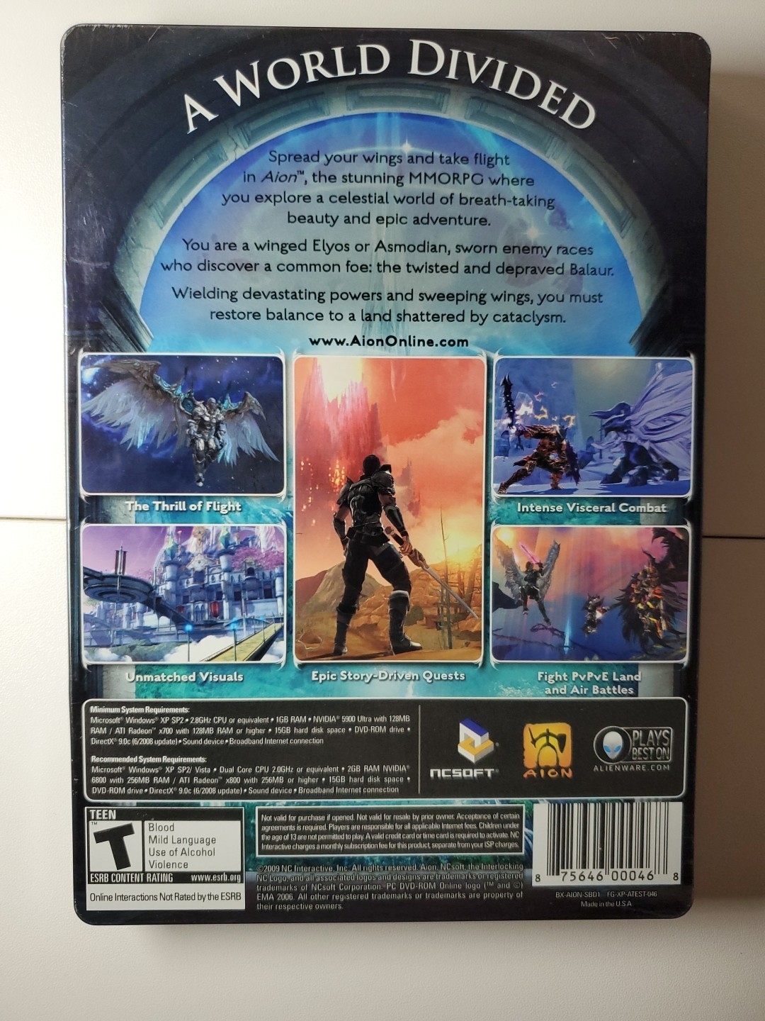Aion Limited Edition Steelbook – PC Game 2009 – Complete CIB W Manual – Tested