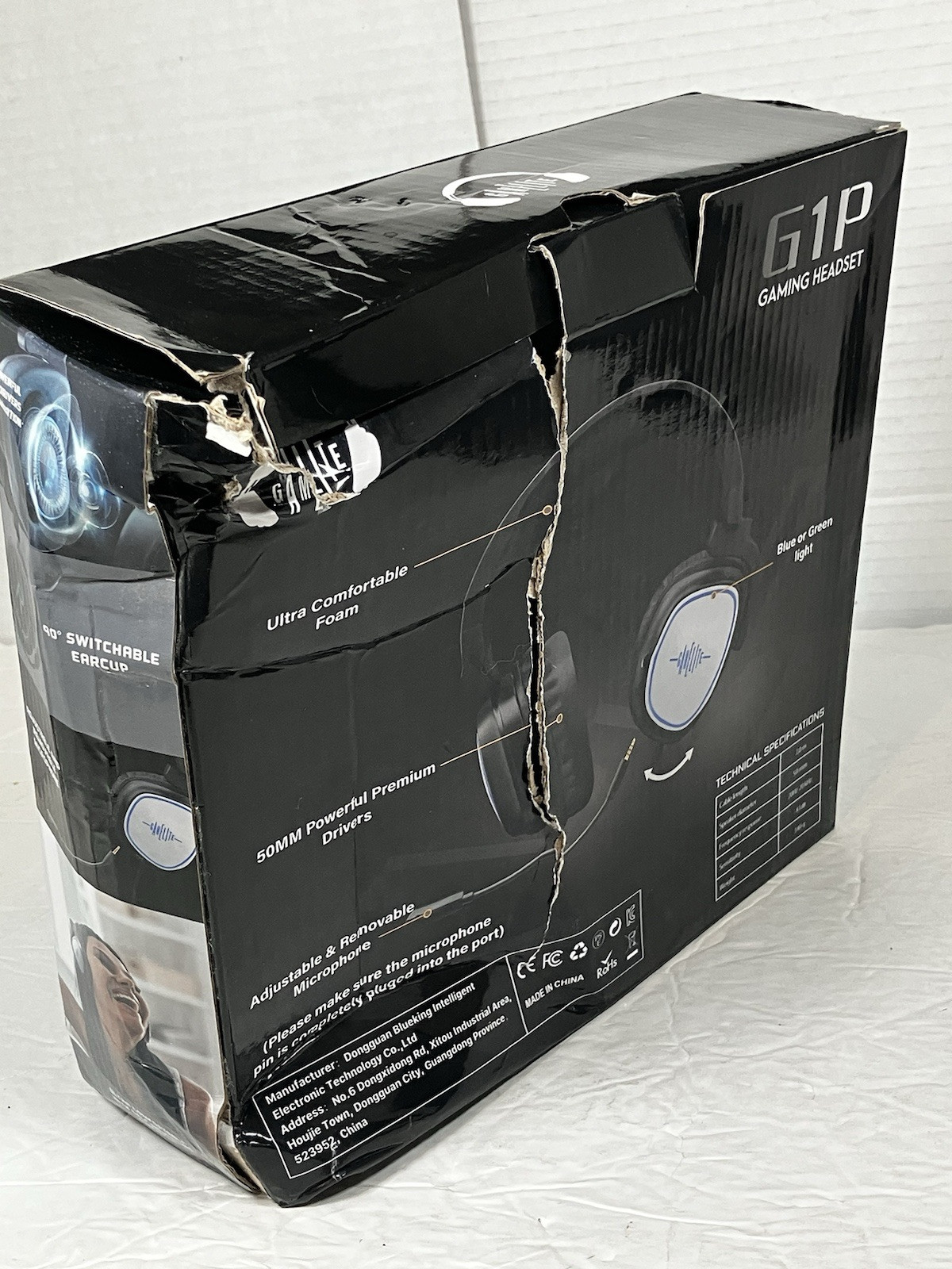 Gaming Headphones Wired USB ‎3.5mm Jack Over-Ear Stereo w/ Mic Boom Green Unused