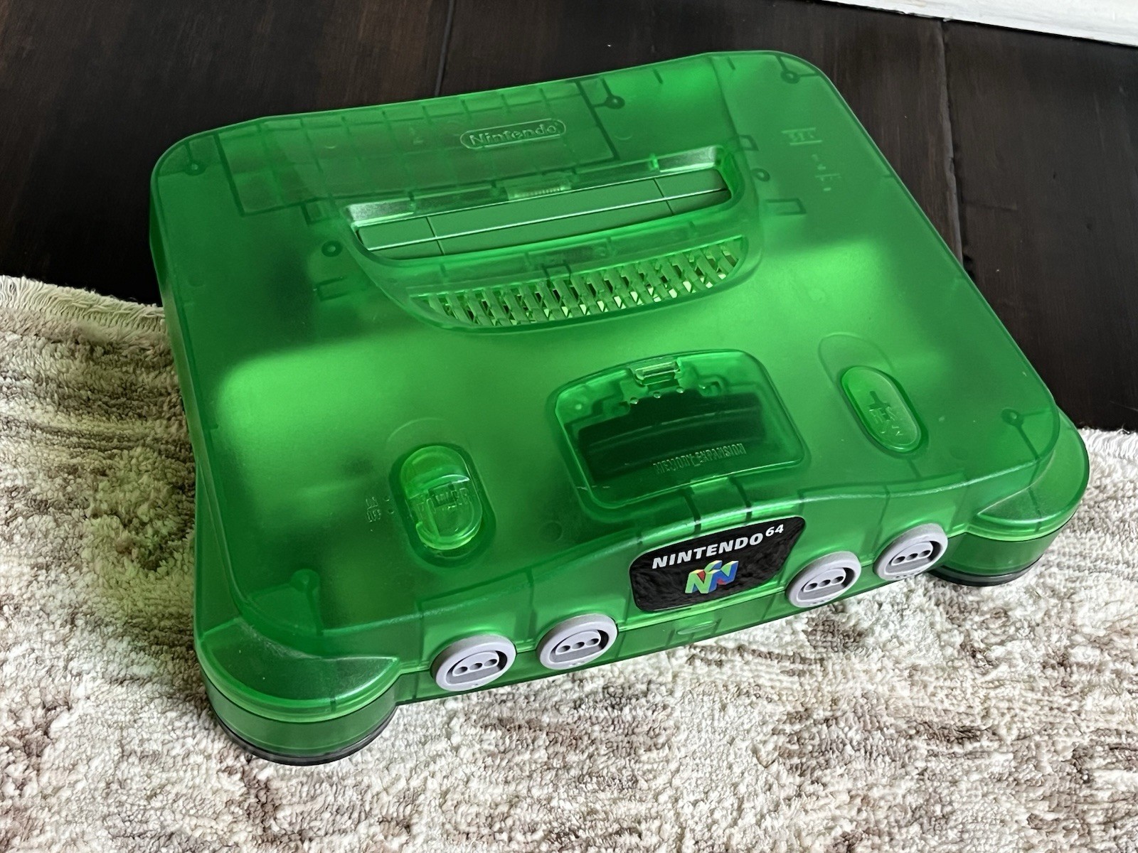Nintendo 64 Funtastic Clear Jungle Green Console Only NUS-001 Tested NICE SHAPE
