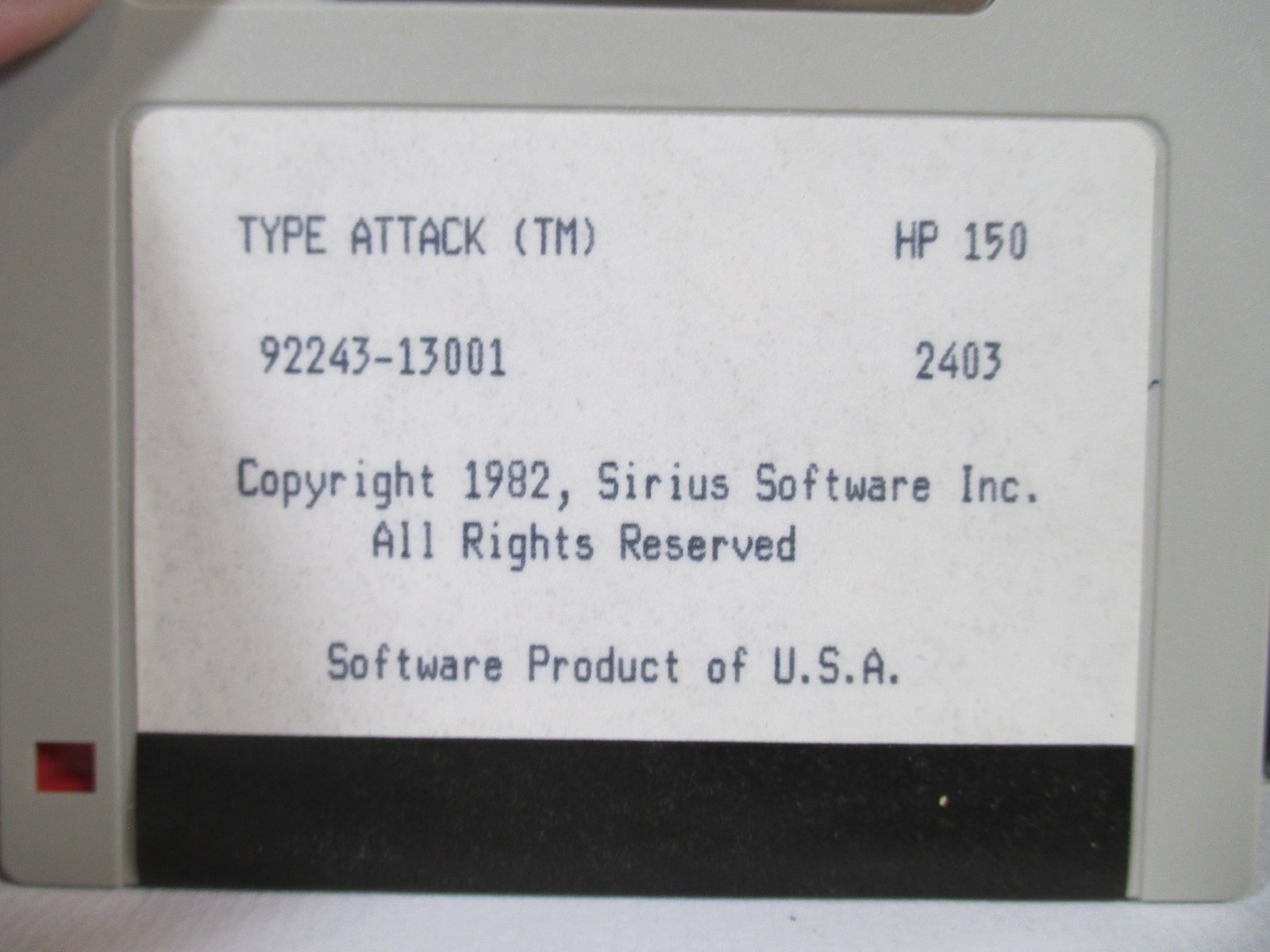 Vintage HP “Type Attack” PC Game On 3.5″ Floppy Disk