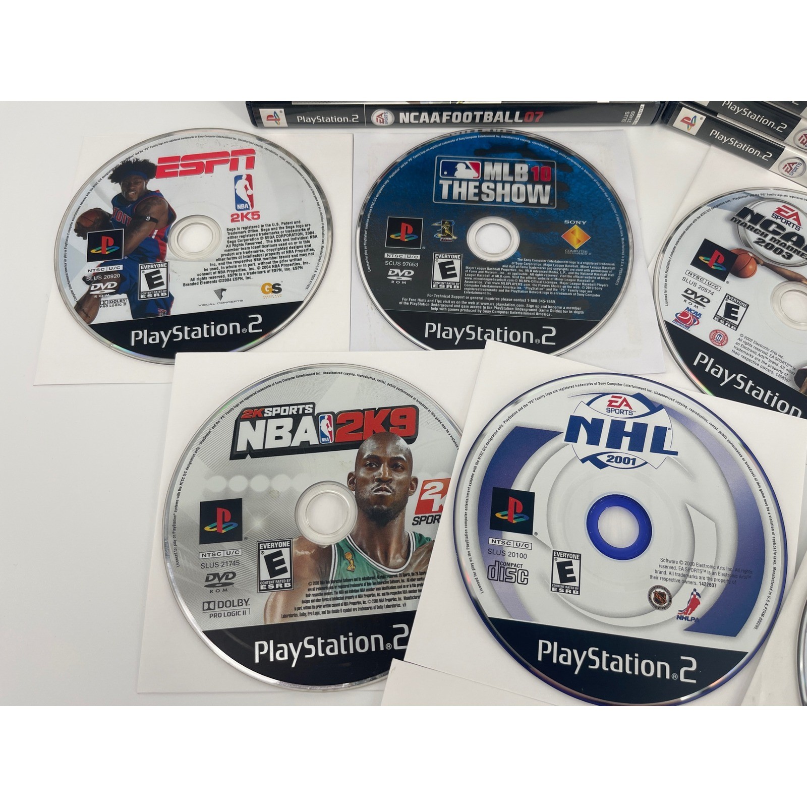 Sony PlayStation 2 Sports Game Lot 20 Games Madden NBA NHL NCAA PS2 Good Mixed