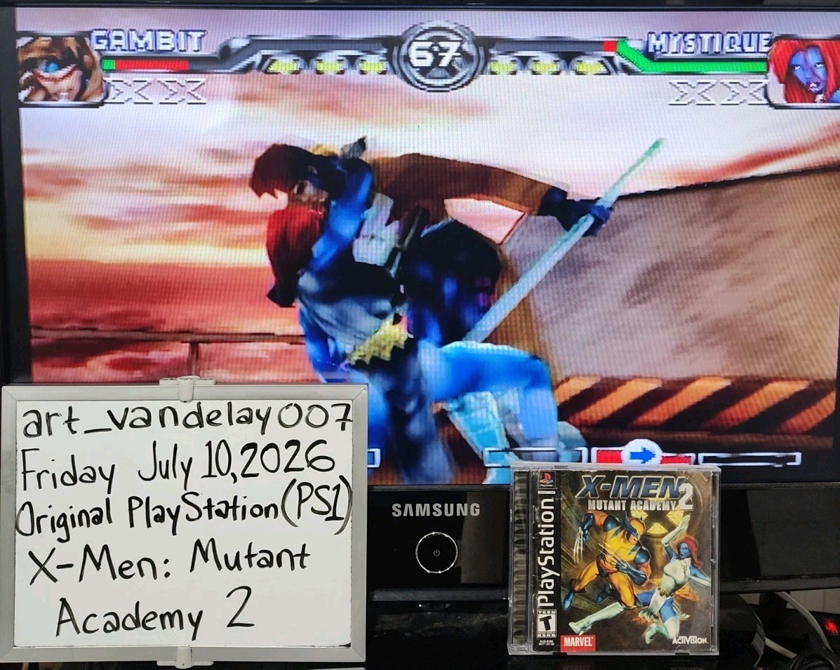 X-Men: Mutant Academy 2 (Sony PlayStation 1 PS1, 2001) CIB + Case Protector VGC