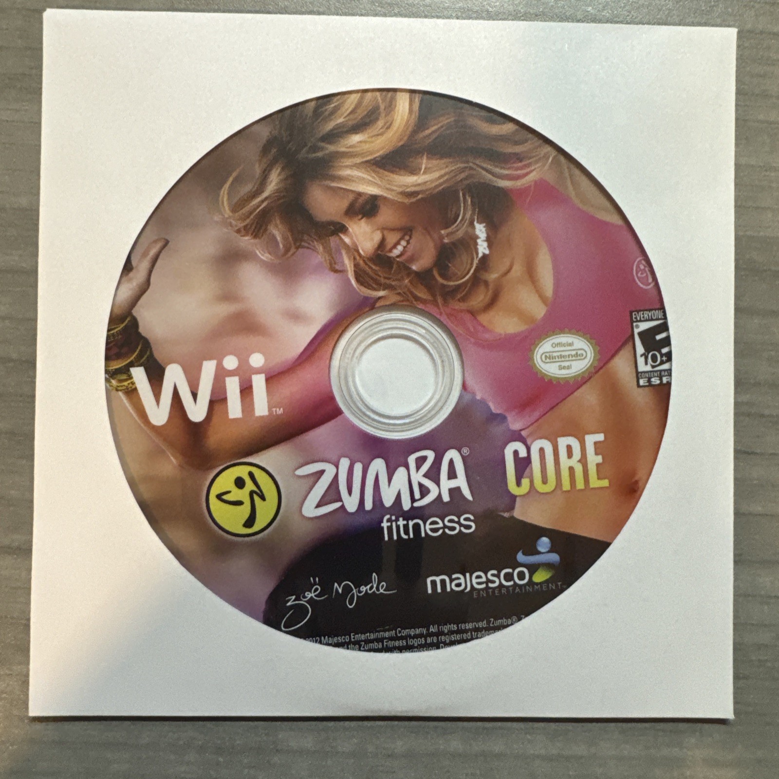Zumba Fitness Core (Nintendo Wii, 2012) Disc Only Cleaned/Tested