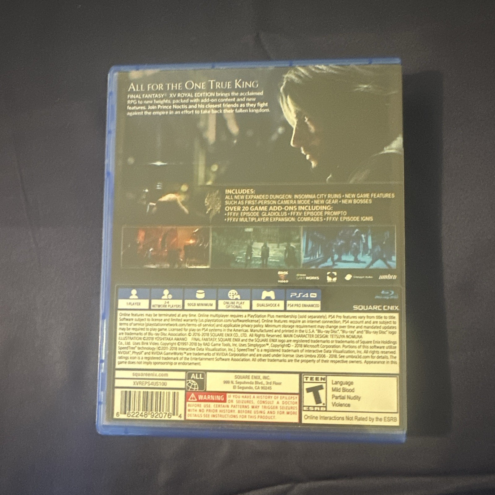 Final Fantasy XV Royal Edition PS4 – Excellent w/ Verified Royal Pack!