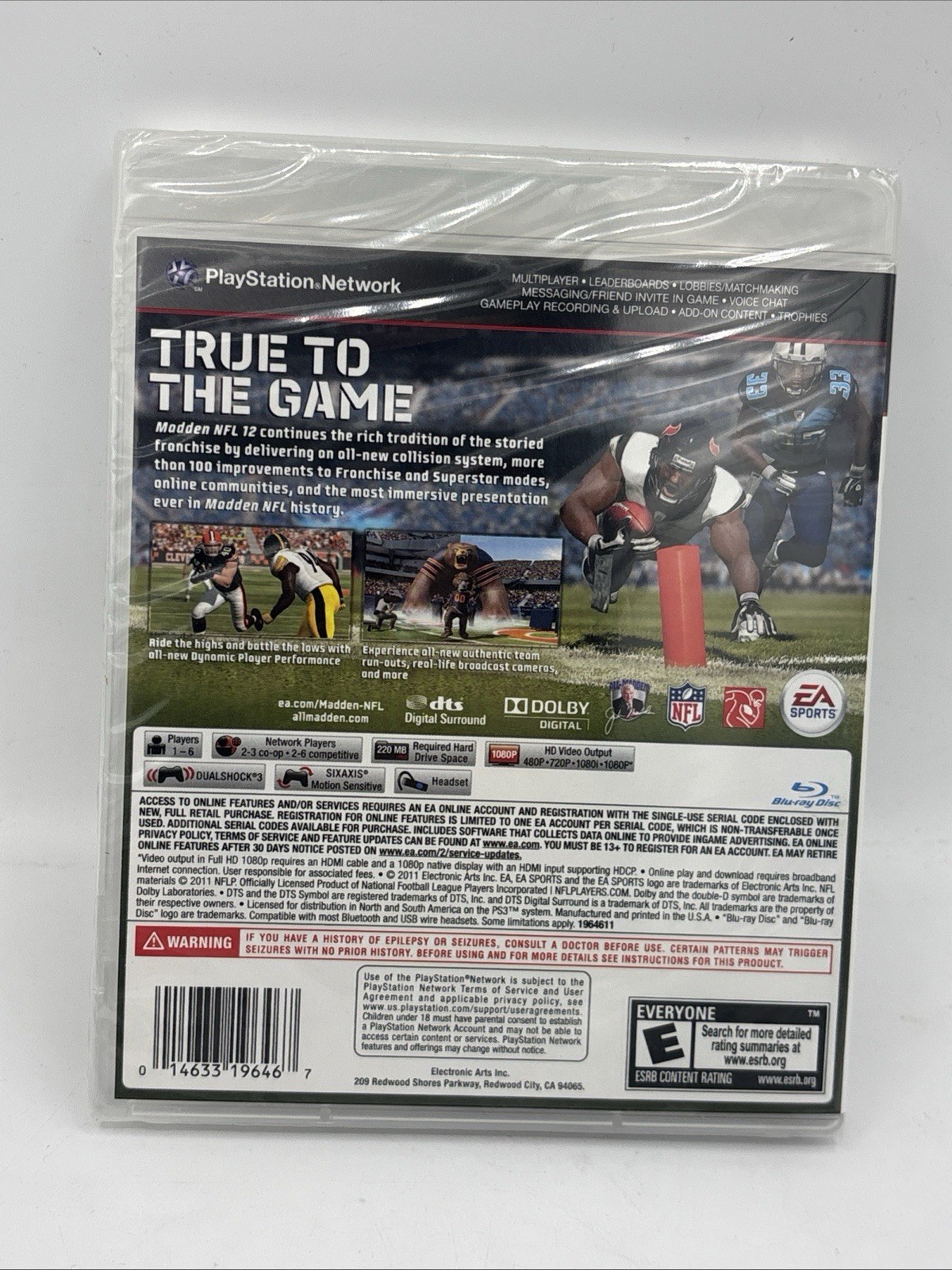 New PlayStation 3 Madden NFL 12 Video Game – Sealed Complete with Case & Manual