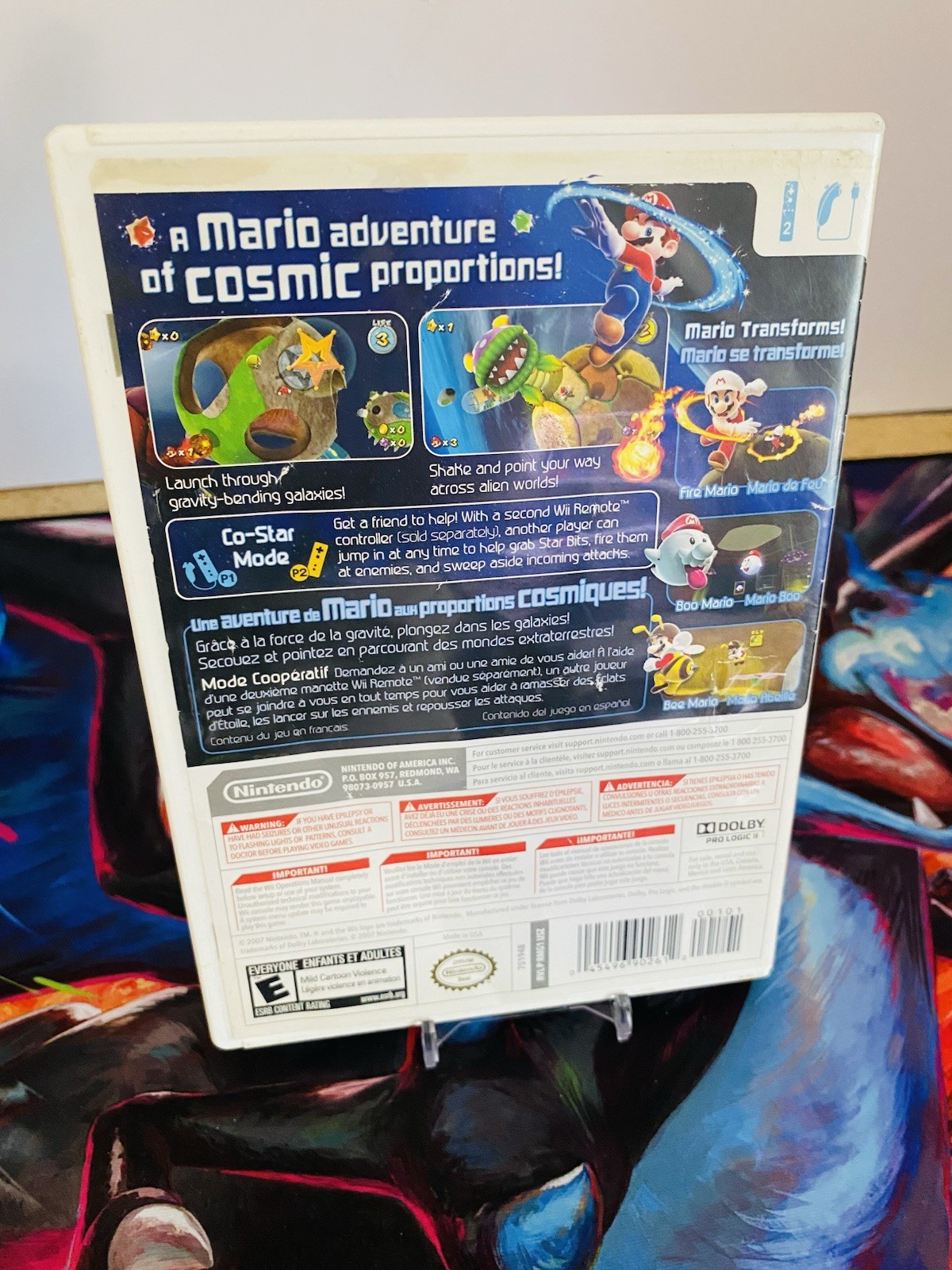 Resurfaced! Super Mario Galaxy (Nintendo Wii, 2007) Has Inserts No Manual Tested