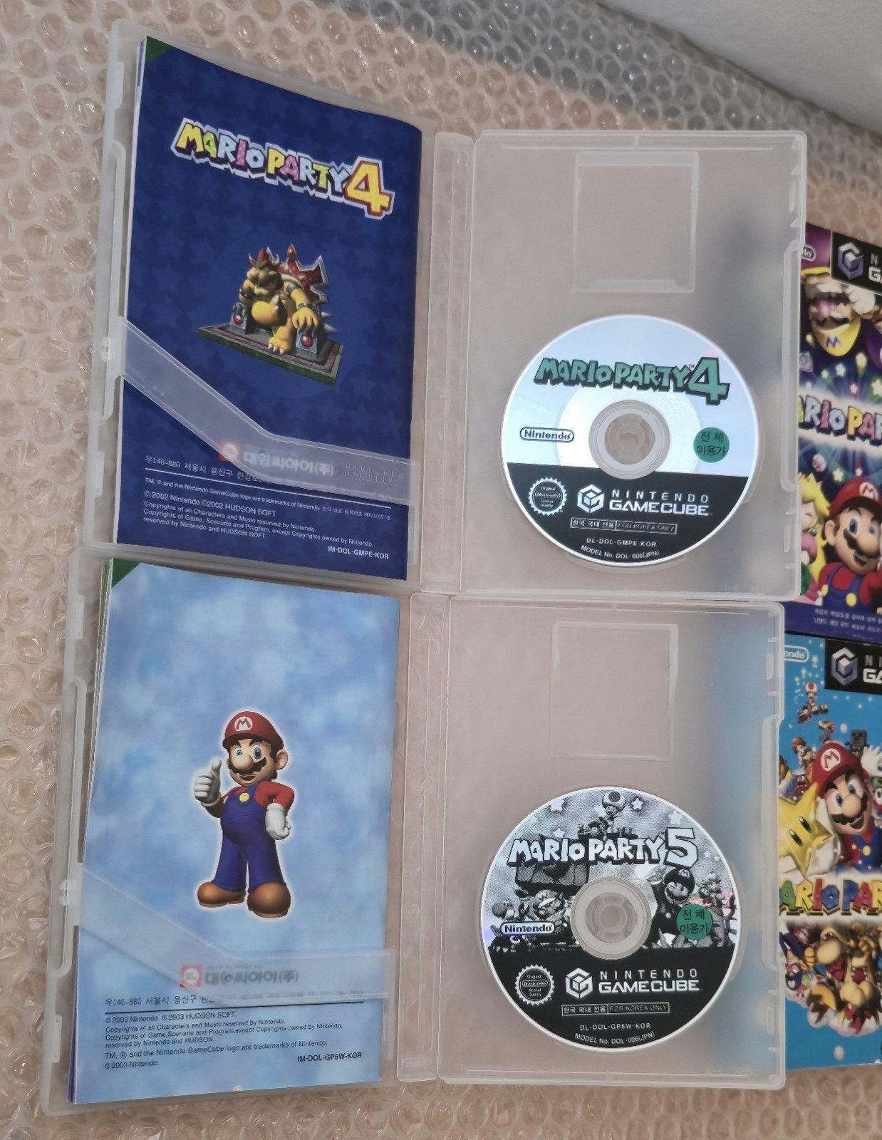Korean Mario Party 4 & 5 for Nintendo Gamecube CIB Rare Korea