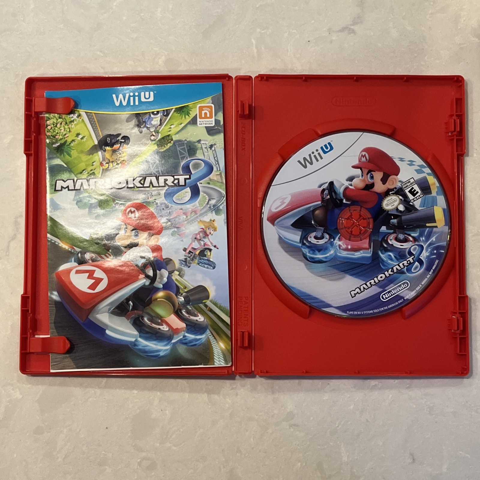 SUPER MARIO KART 8 WII U NINTENDO WIIU WII U GAME & CASE EXCELLENT SHAPE NES HQ