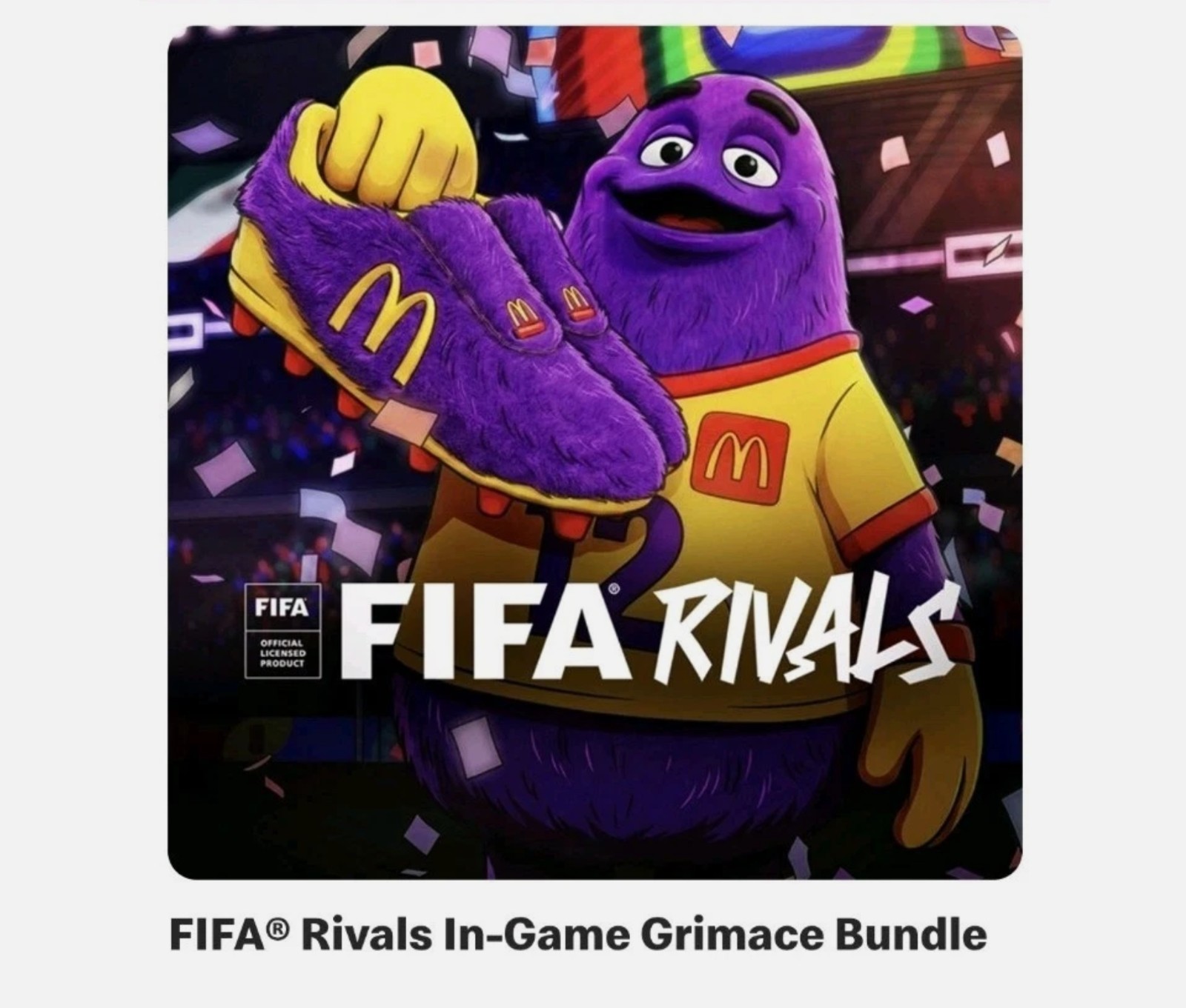 Fifa Rivals Mobile App In Game Grimace Bundle Code McDonald’s Promo 2026