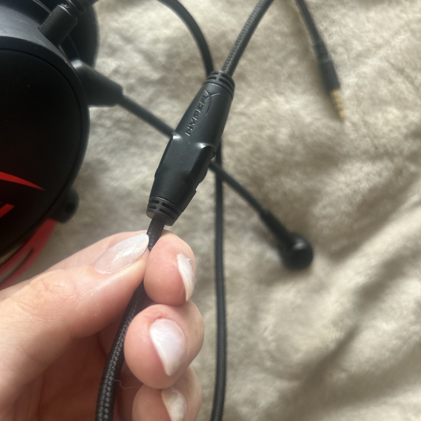 HyperX Cloud Alpha Gaming Headset Red- Preowned Audio Cable