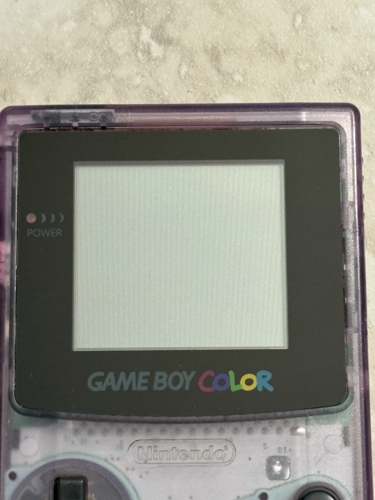 Nintendo Game Boy Color Clear Atomic Purple 👾 CGB-001 GBC Excellent