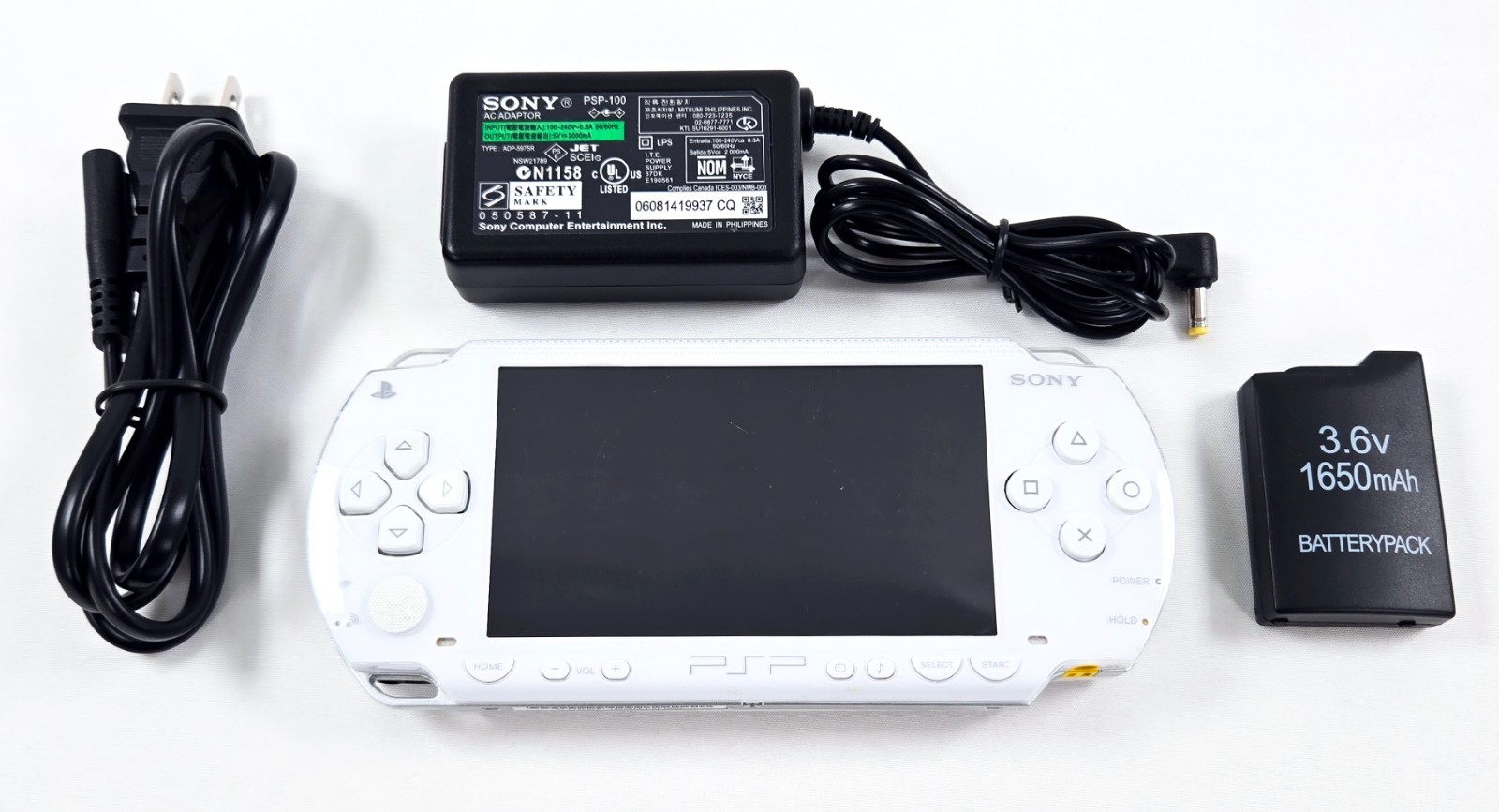 PSP 1000 CERAMIC WHITE CONSOLE Authentic Sony Playstation Tested US Release