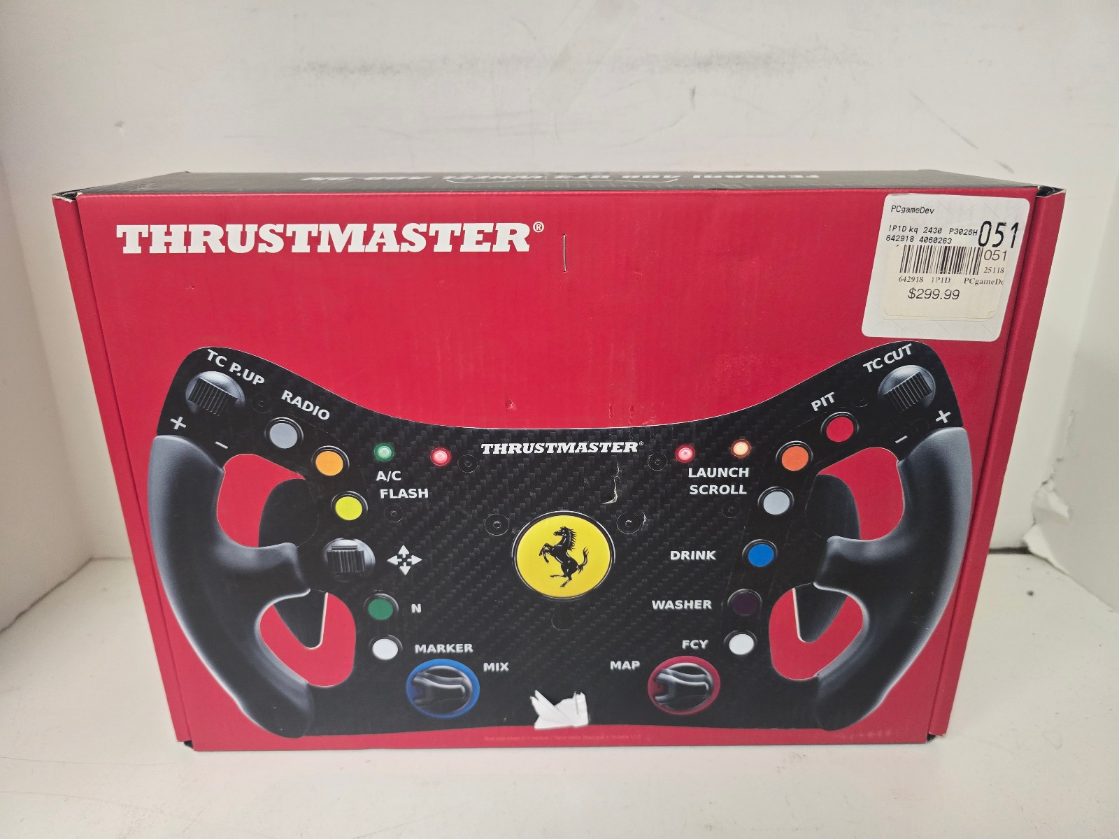 UNTESTED Thrustmaster Ferrari 488 GT3 Wheel Add-On for PC PS4 PS5 Xbox