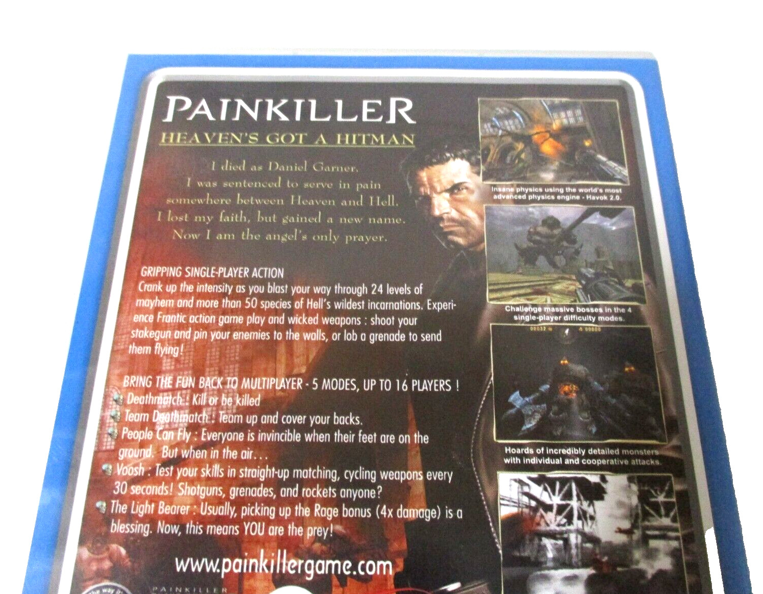 Painkiller PC DVD ROM Game No Manual MA15+ 2004 Dreamcatcher Interactive Tested