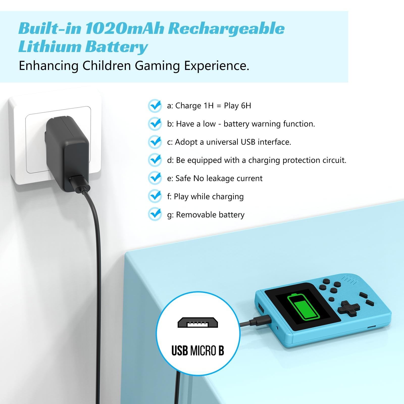 Portable Mini Retro Handheld Game Console – 400 Built-in Games, 3″ IPS Screen, R