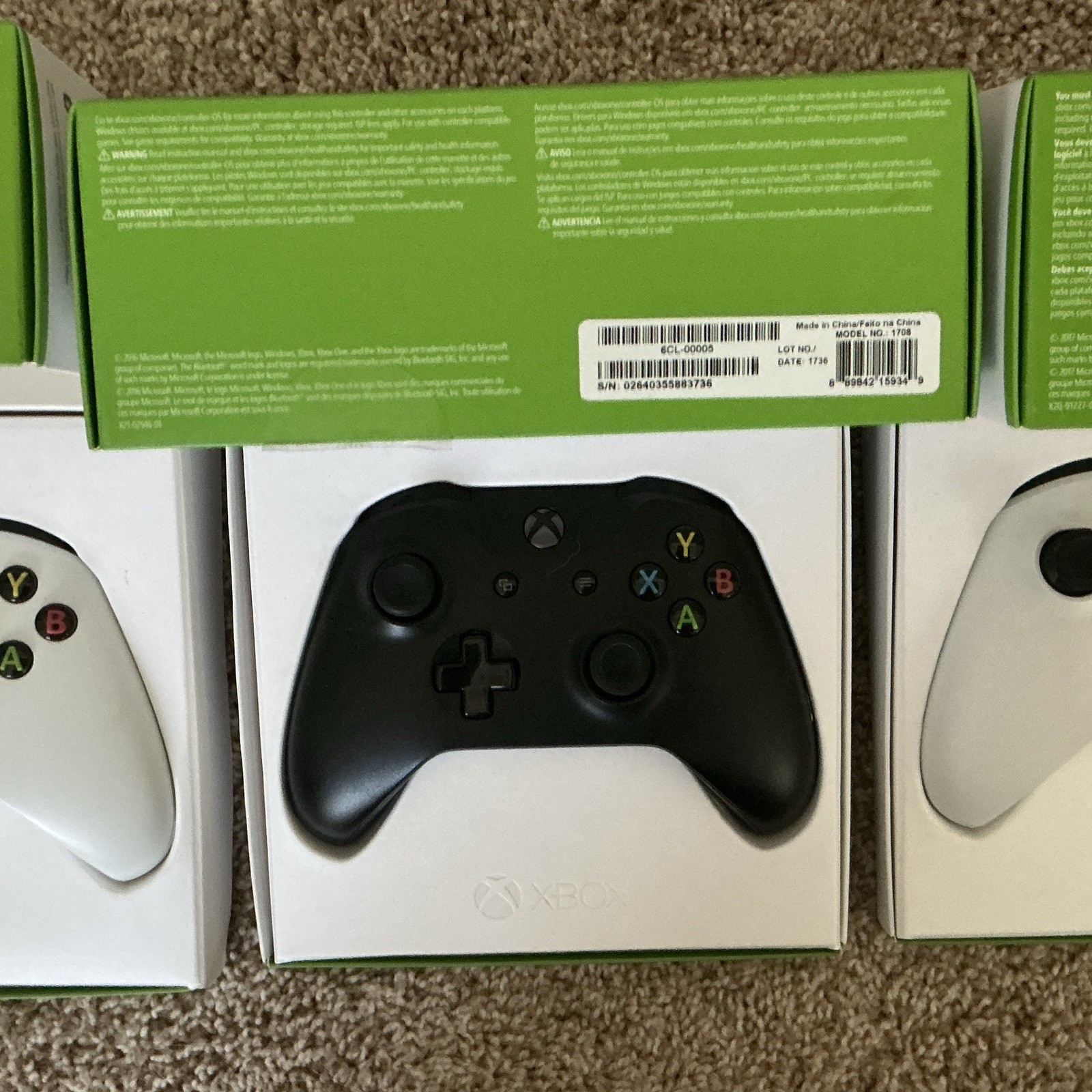 Microsoft 3 Xbox Wireless Controllers 2 White 1 Black (single unit price $45)