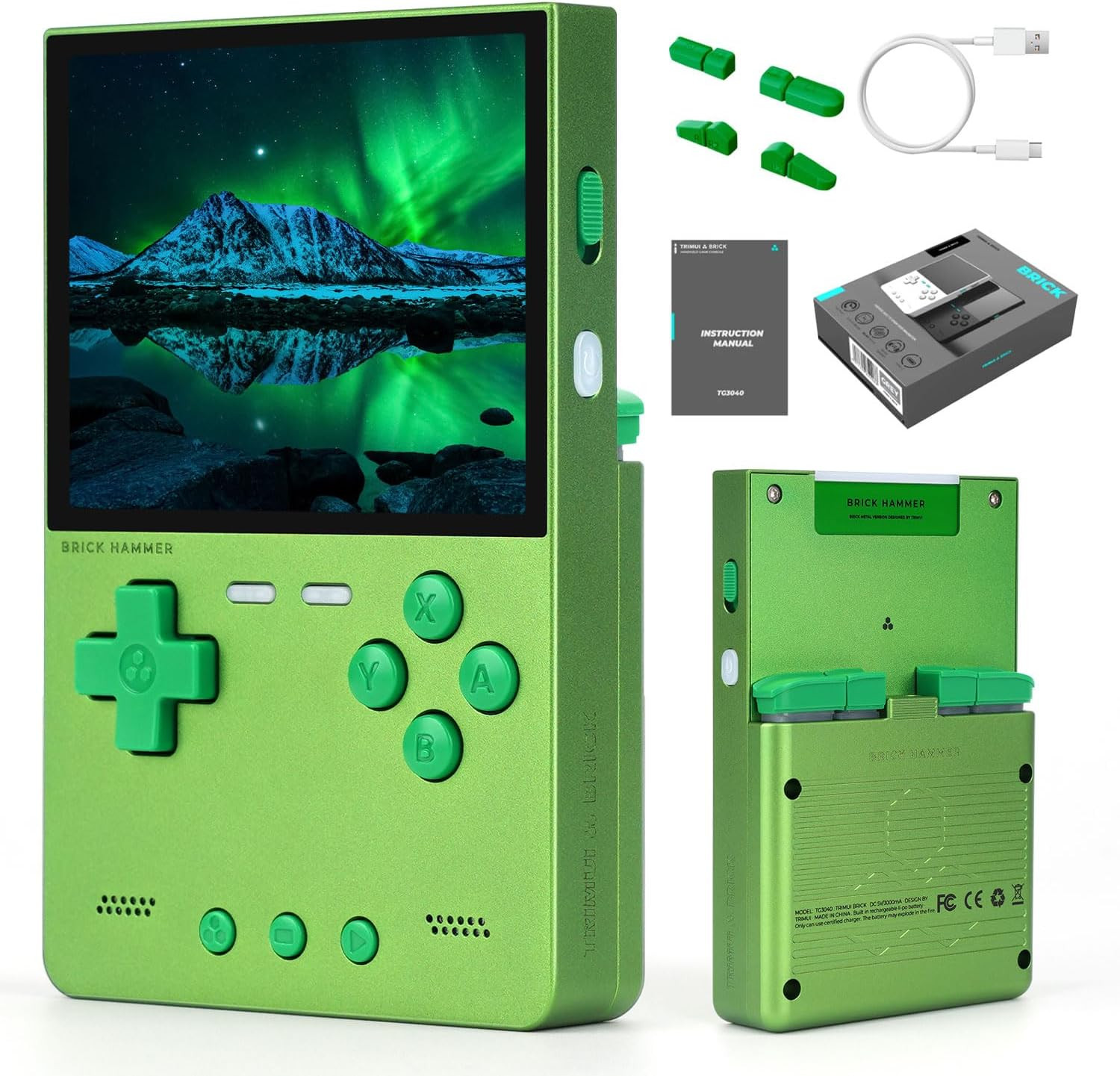 Trimui Brick Hammer Handheld Game Console with 3.2 Inch IPS Screen and 3000Mah B