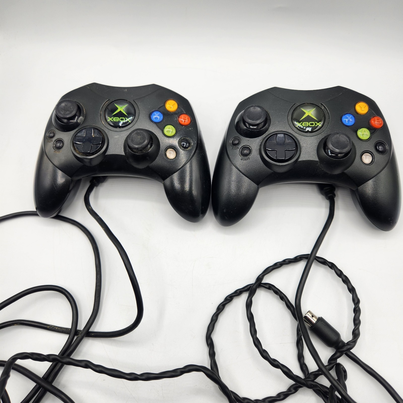 2 Original Xbox OEM S Type Black Controllers