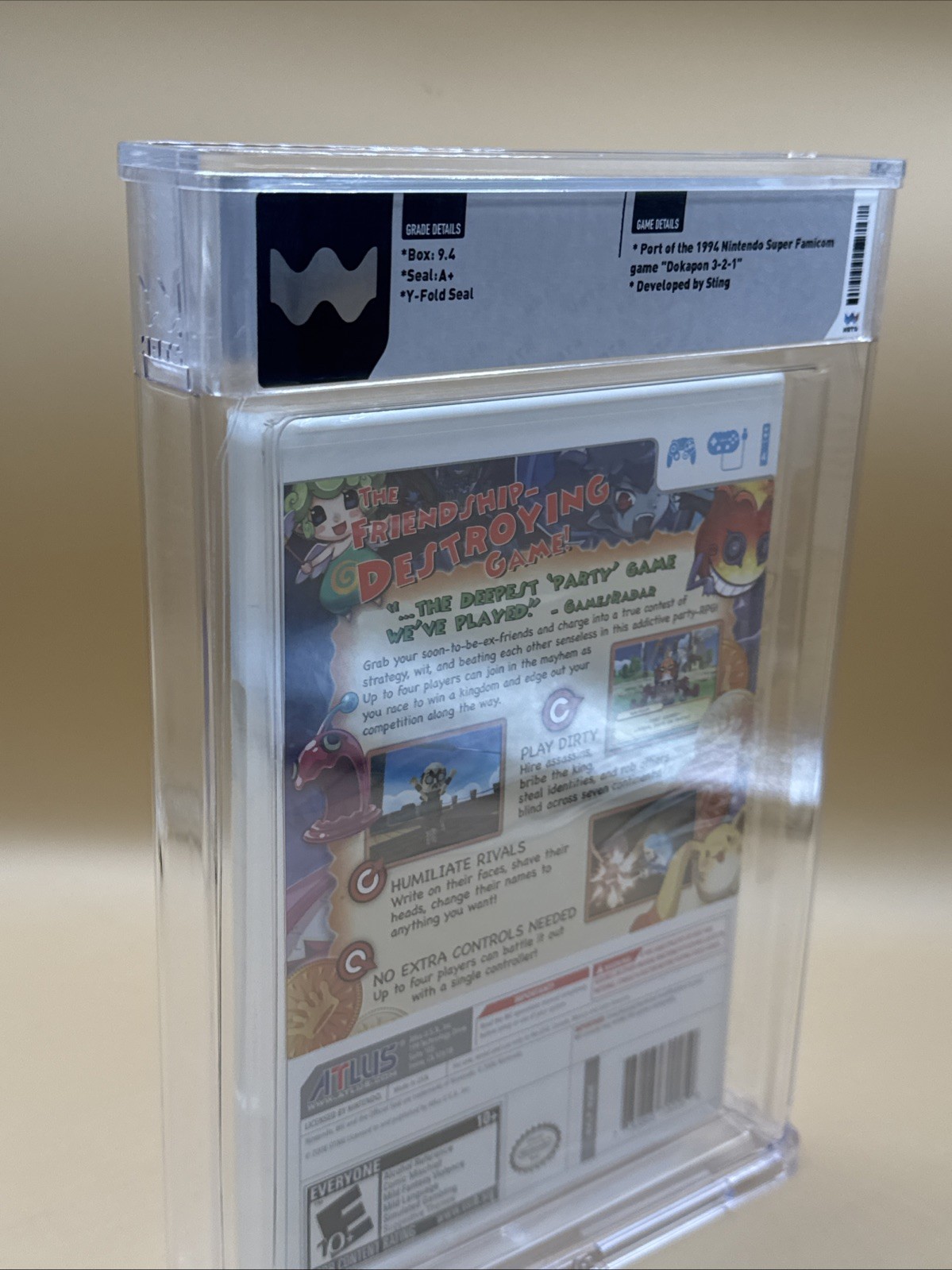 Wii Dokapon Kingdom Wata 9.4 A+ Rare ALTUS Games SEALED GRADED