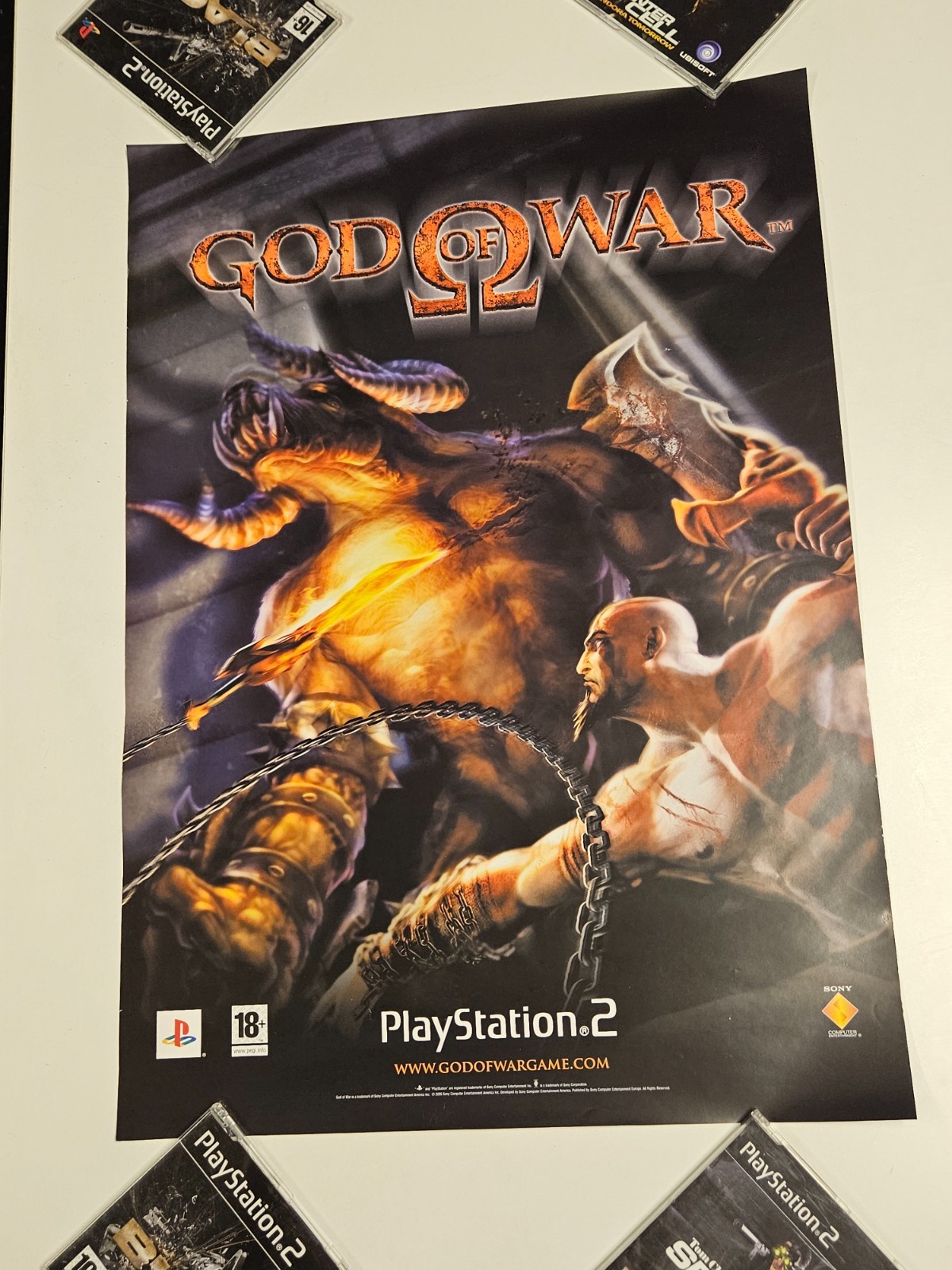 God of War Rare Promo Poster 2 Sided 59,5 cm x 42 cm ~ Playstation 2