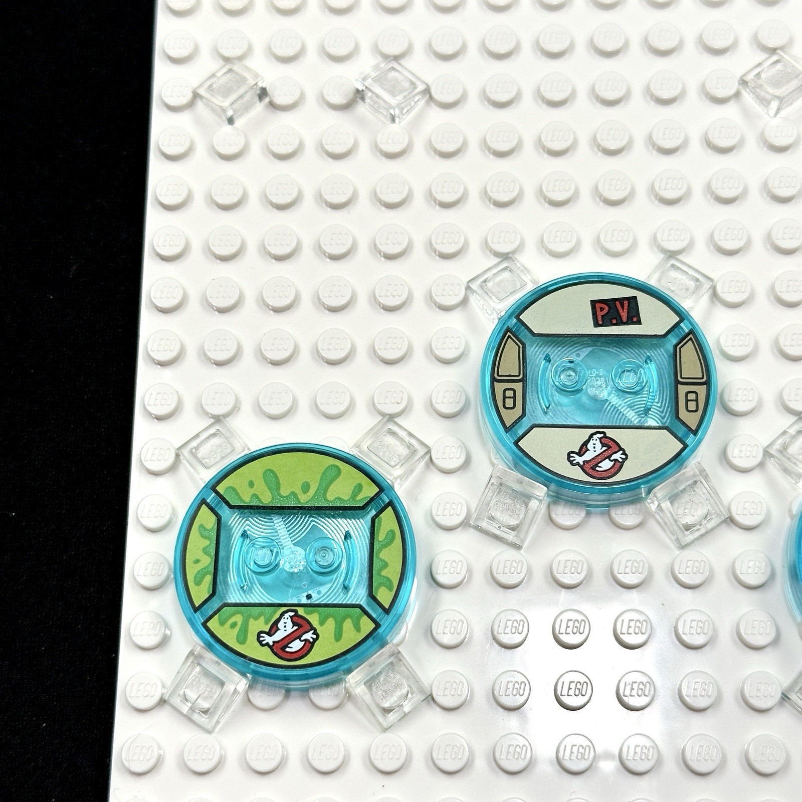 LEGO Dimensions Toy (3) pc Base Disc Tag Only Lot – Ghostbusters – Slimer