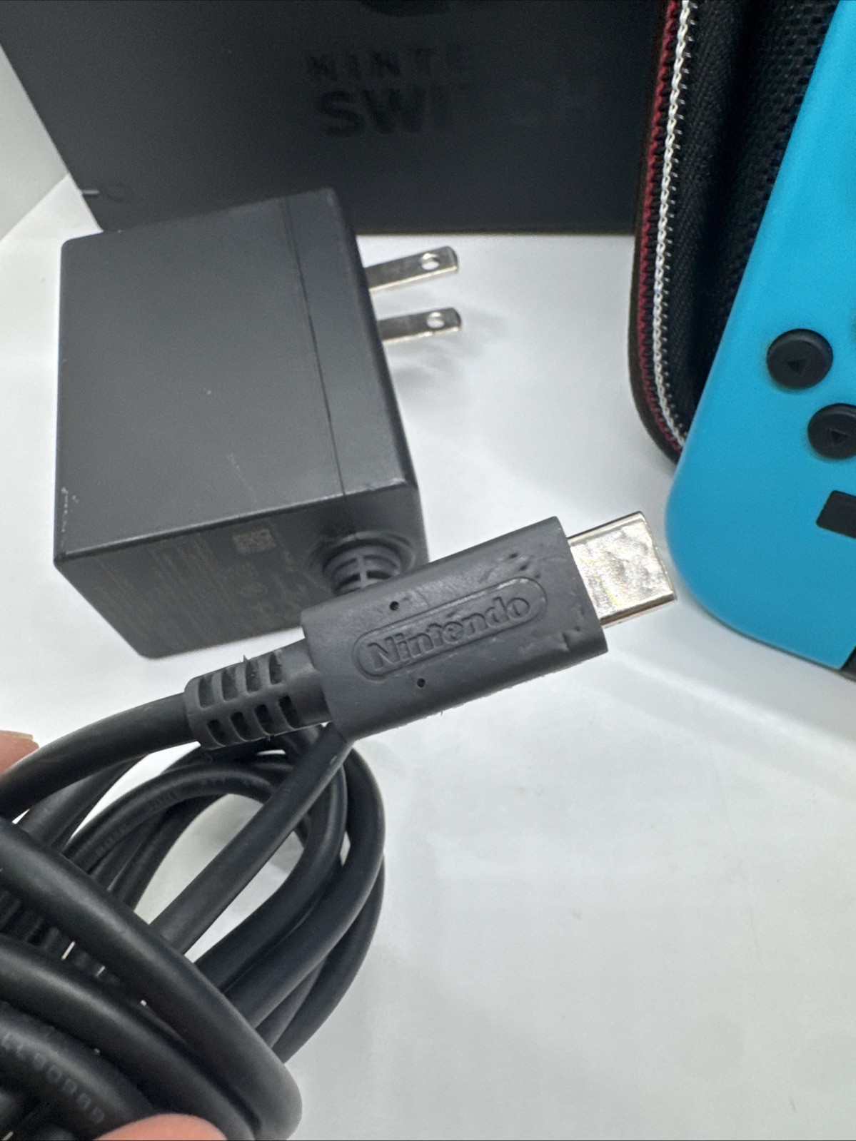 Nintendo Switch Console Neon Blue/Red Joy-Con Bundle w/ Dock NO HDMI