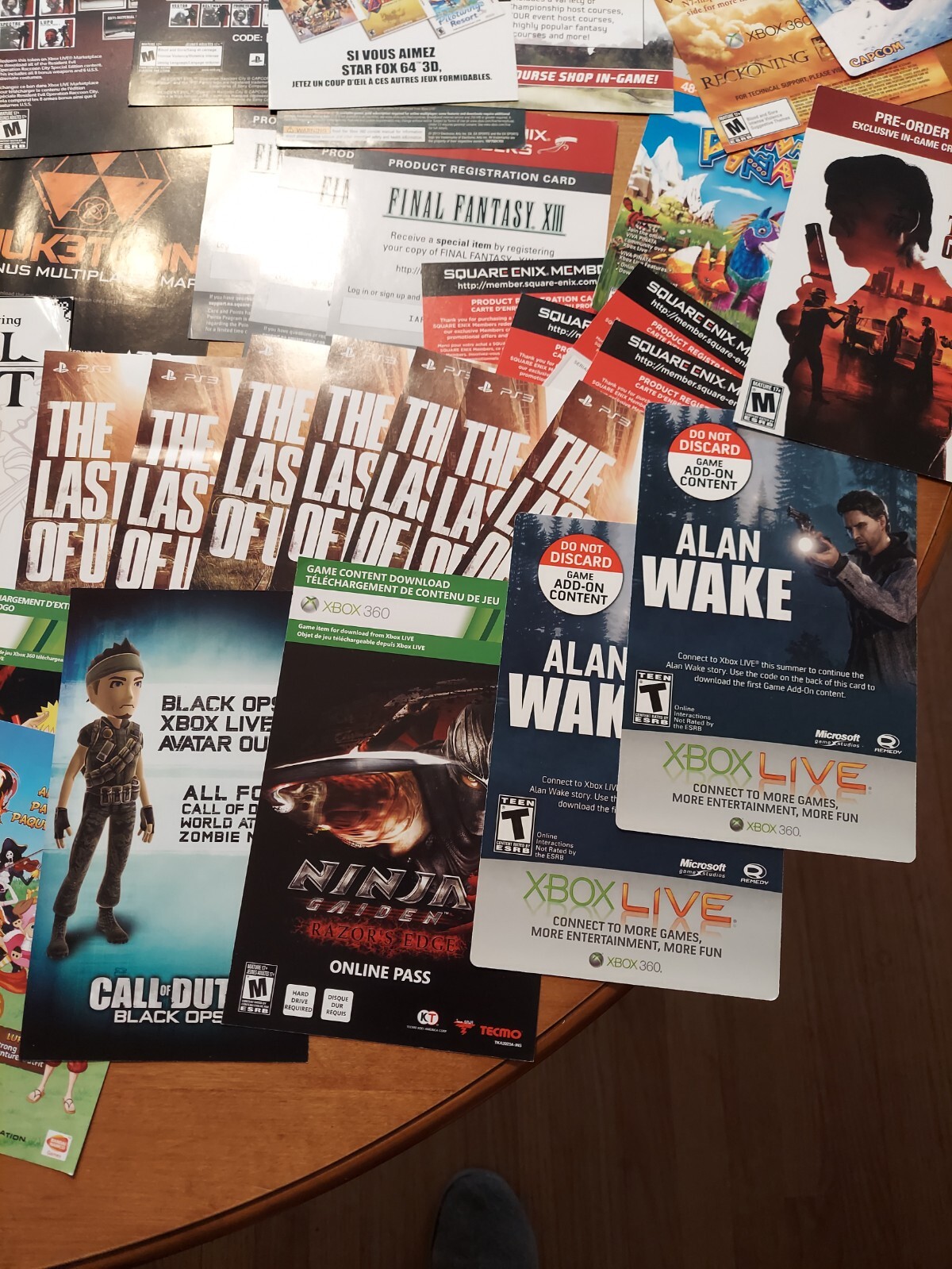 LOT of 60 + Expired Codes Cards Xbox 360 PS3 Wii U PS Vita READ