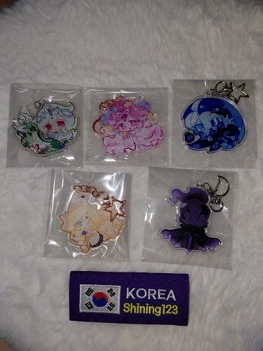 Cookie run kingdom Acrylic keyring 5pcs/korea
