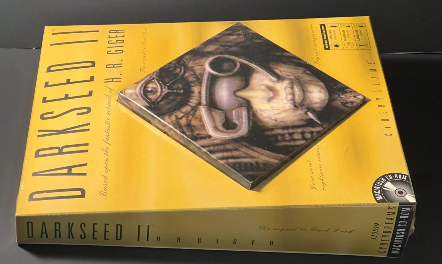 Darkseed II Dark Seed 2 Mac Version Trapezoid Big Box H.R. Giger NEW PC 1995