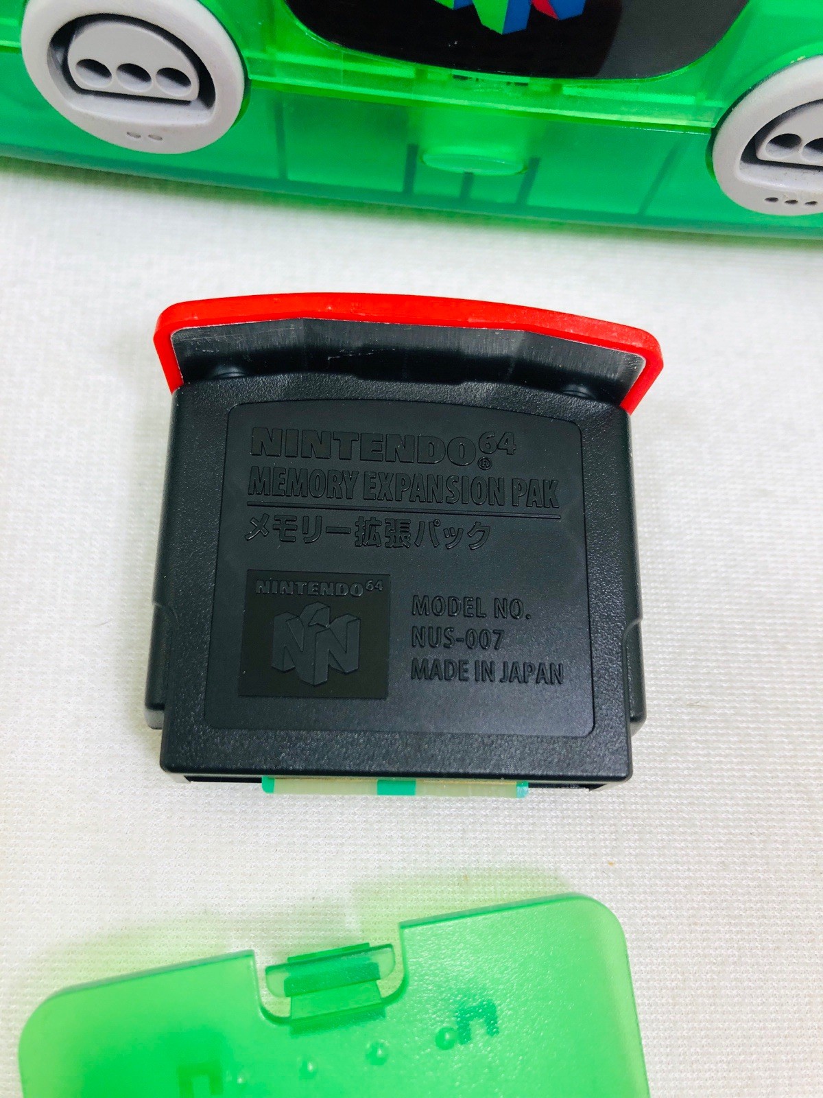 Nintendo 64 Jungle Green N64 Console Expansion Pak RF Cable NO Controller Tested
