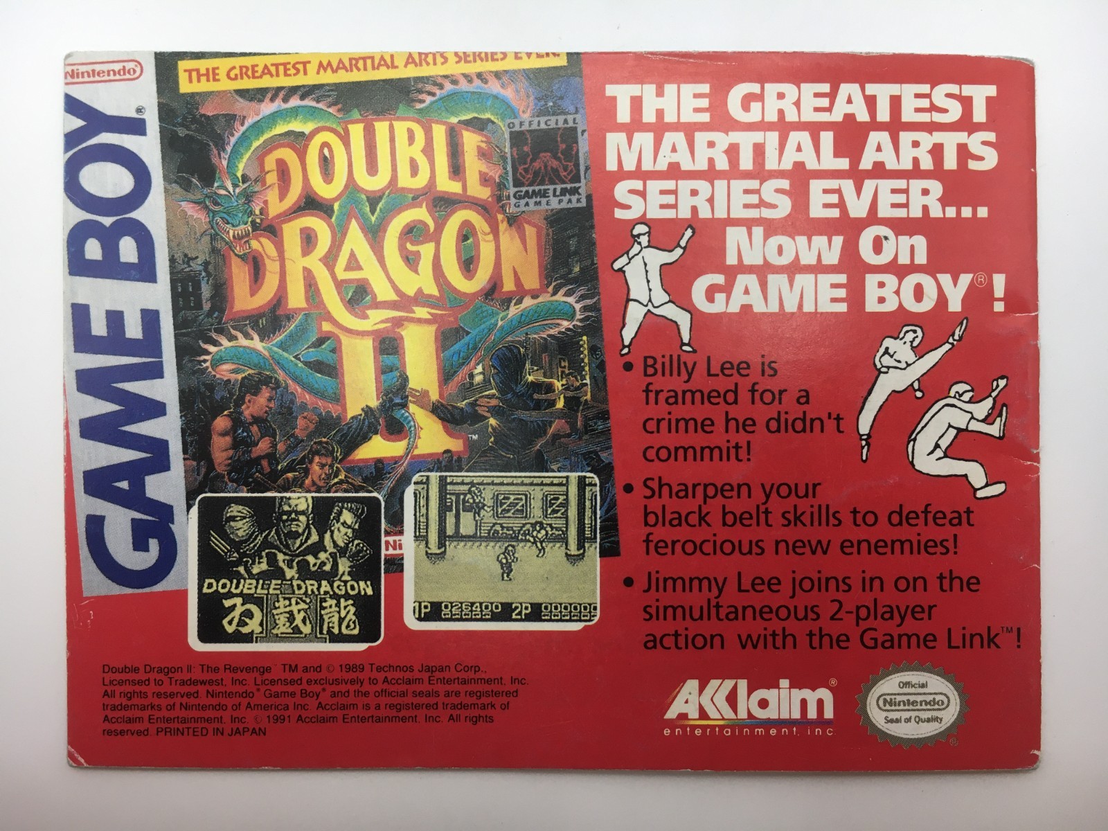 Game Boy 1991 – Bart Simpson’s Escape From Camp Deadly w/ Manual (Works)