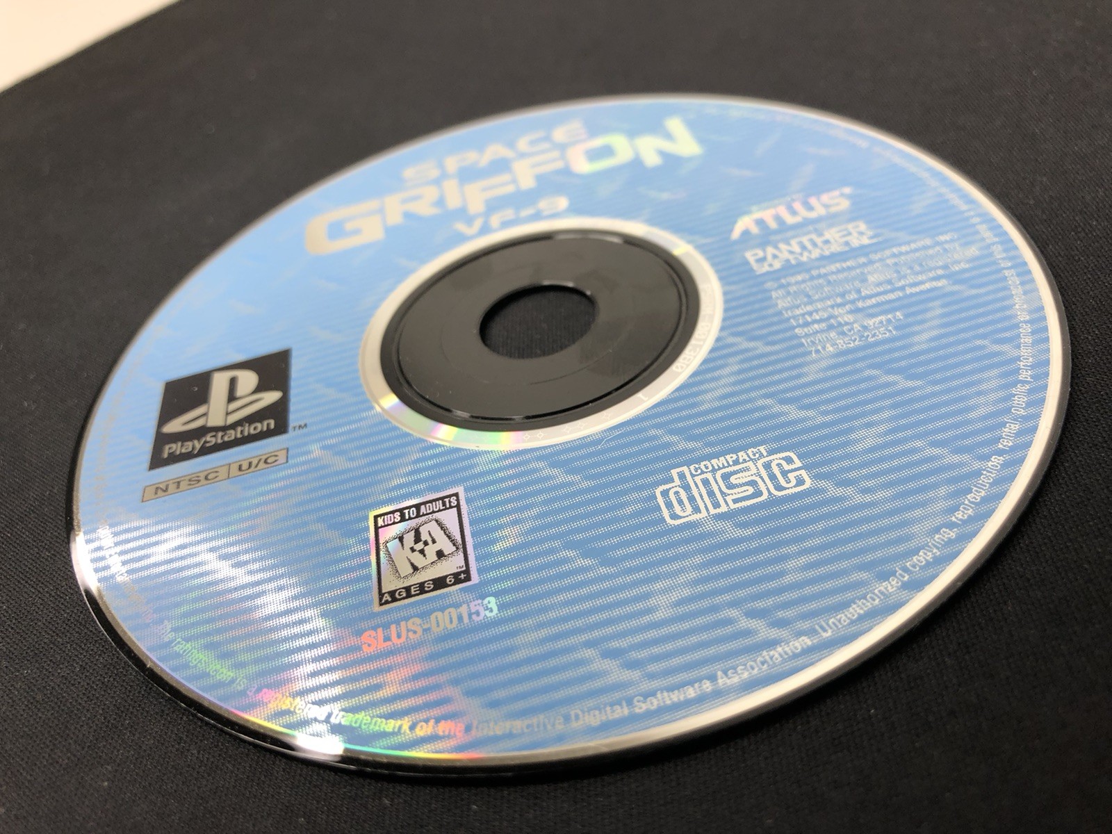 Space Griffon VF-9 Playstation Disc ONLY 1995 Altus Robot RPG Works Sony Action