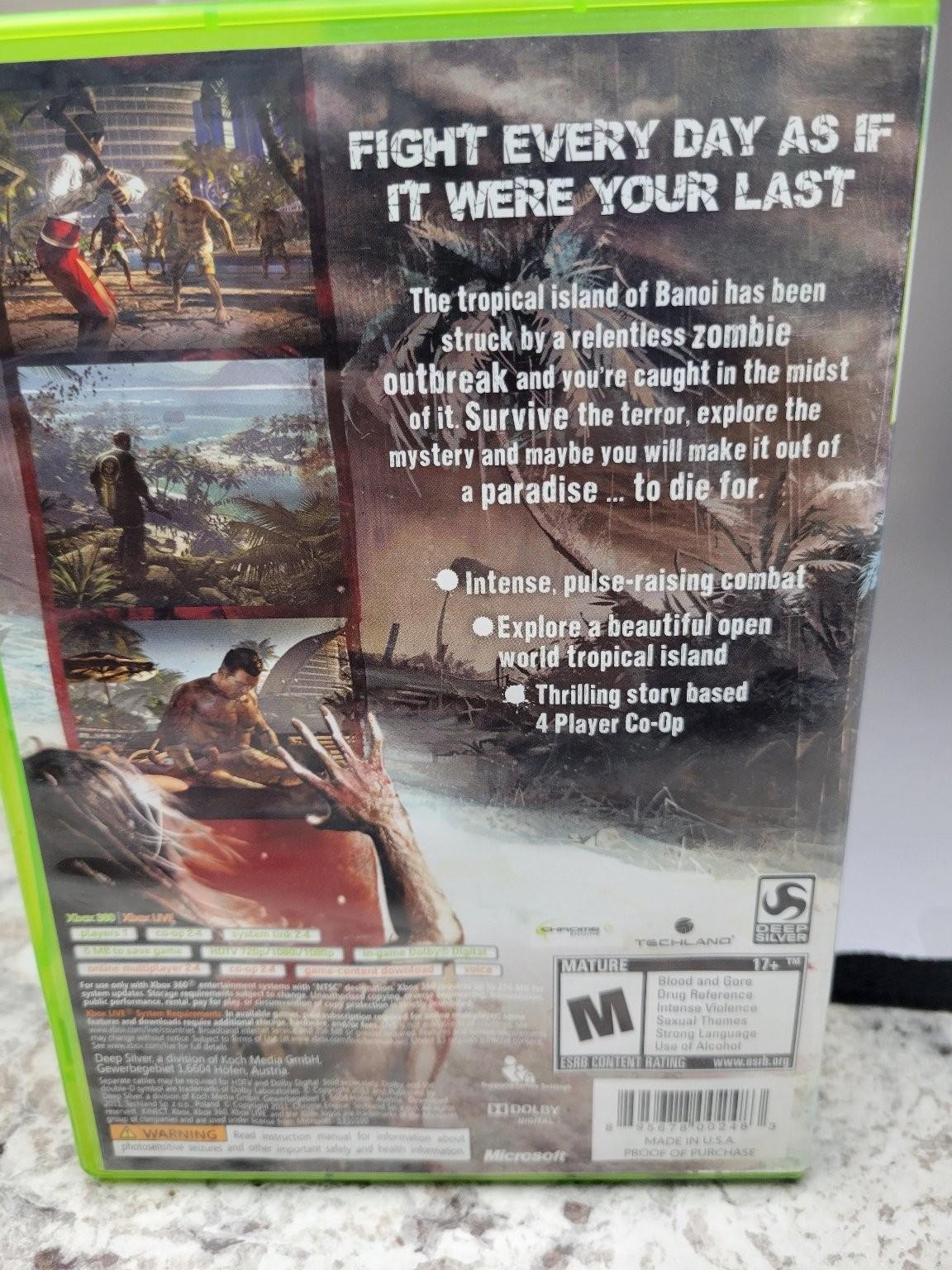 Dead Island Xbox 360 Video Game Multiplayer Open World