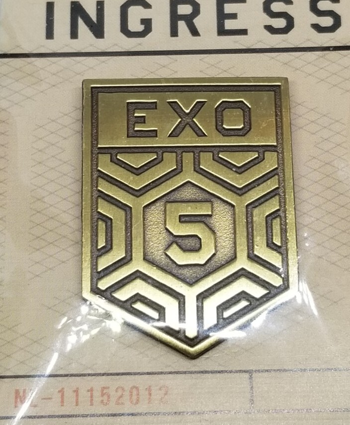 Niantic Labs Ingress 2017 Exo 5 Challenge Coin, Iron On Patch & Pin Lot