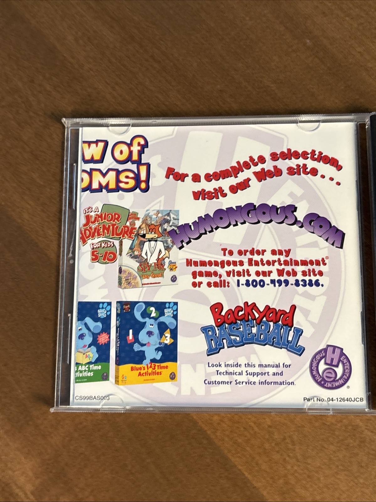 Backyard Baseball (PC Video Game CD-Rom, 1999) Windows/Mac Humongous