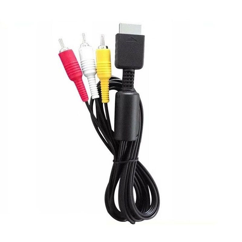 5ft AV to RCA Audio Video Composite Cable Cord for Slim PlayStation PS1 PS2 PS3